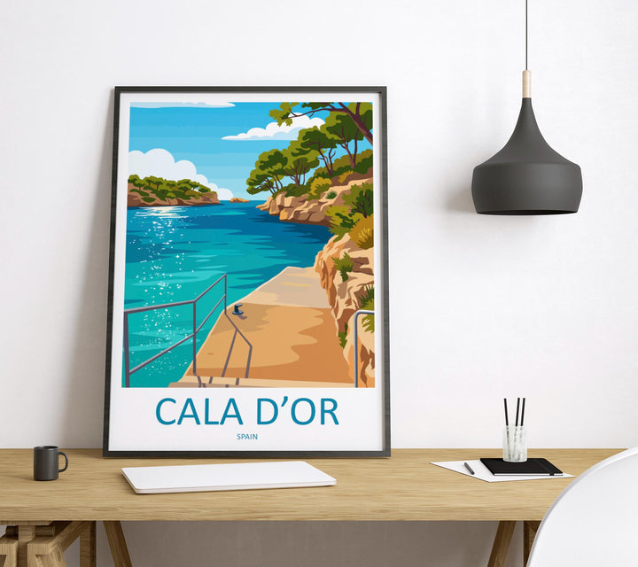Cala d’Or Travel Print Wall Art Cala d’Or Wall Hanging Home Decoration Cala d’Or Gift Art Lovers Wall Art Print Art Poster