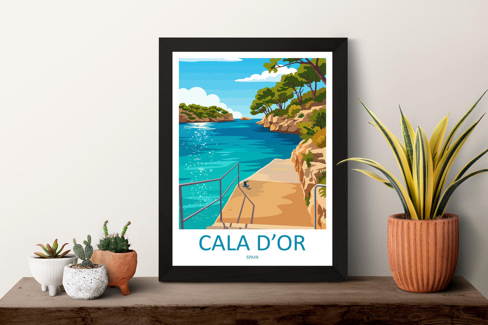 Cala d’Or Travel Print Wall Art Cala d’Or Wall Hanging Home Decoration Cala d’Or Gift Art Lovers Wall Art Print Art Poster