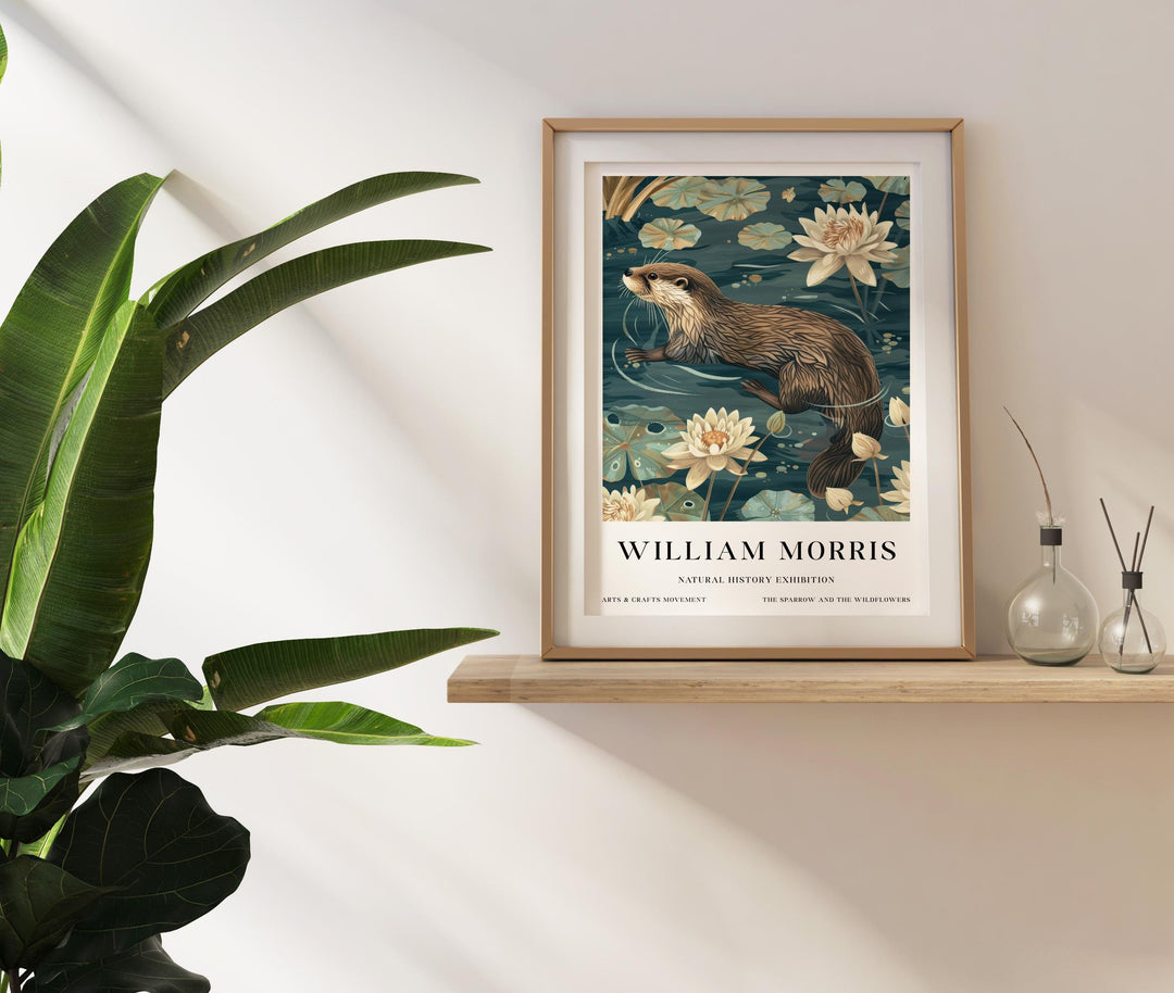 William Morris Otter Wall Art Water Lily Botanical Print Vintage Nature Cottagecore Decor Arts And Crafts Poster Artwork for Home