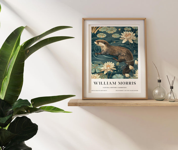 William Morris Otter Wall Art Water Lily Botanical Print Vintage Nature Cottagecore Decor Arts And Crafts Poster Artwork for Home