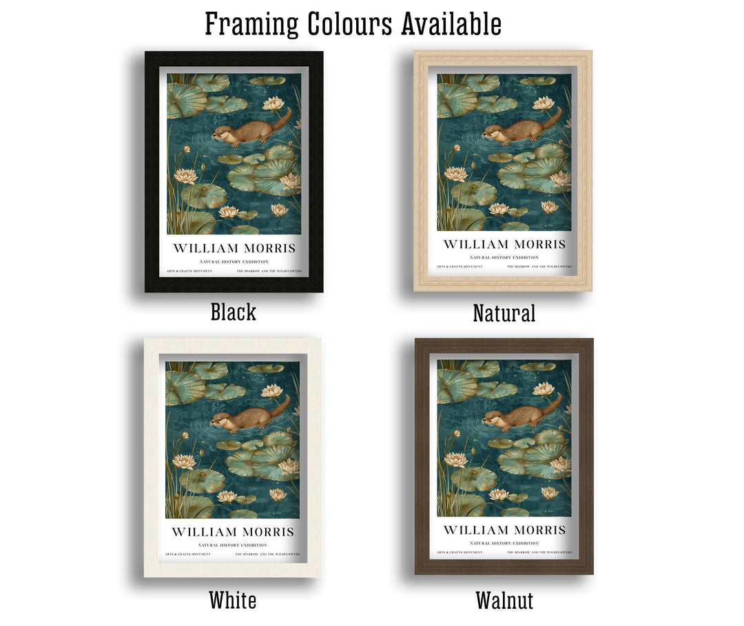 William Morris Otter Wall Art Water Lily Botanical Print Vintage Nature Cottagecore Decor Arts And Crafts Poster Artwork for Home