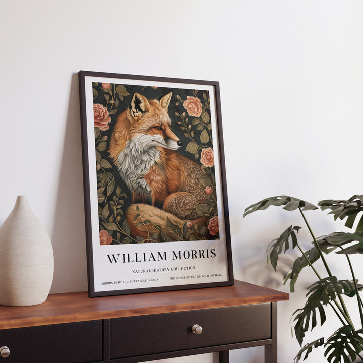 William Morris Fox Wall Art Floral Botanical Print Vintage Woodland Animal Cottagecore Decor Arts And Crafts Poster Artwork for Home