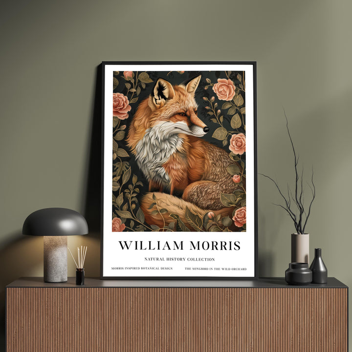 William Morris Fox Wall Art Floral Botanical Print Vintage Woodland Animal Cottagecore Decor Arts And Crafts Poster Artwork for Home