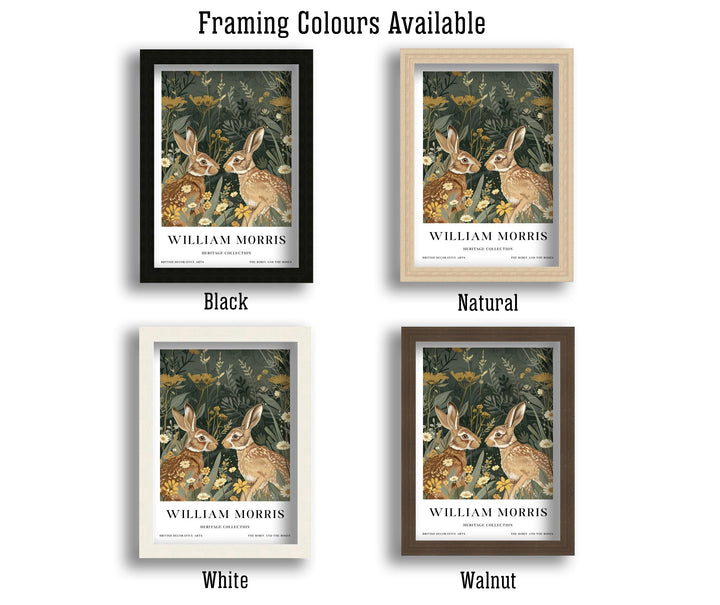 William Morris Hares Wall Art Woodland Animal Botanical Print Vintage Cottagecore Meadow Decor Arts And Crafts Poster Artwork for Home