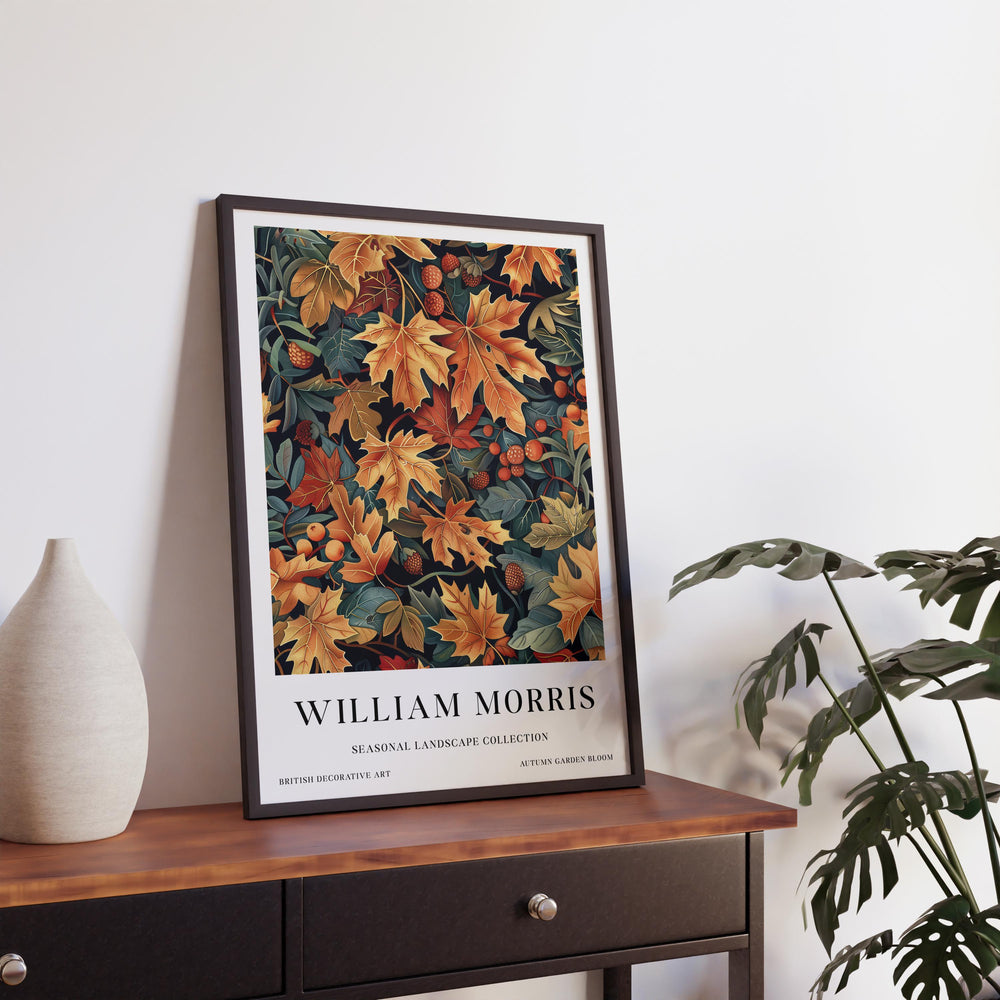 William Morris Autumn Leaves Wall Art Botanical Fall Print Vintage Cottagecore Decor Arts And Crafts Nature Poster Artwork for Home
