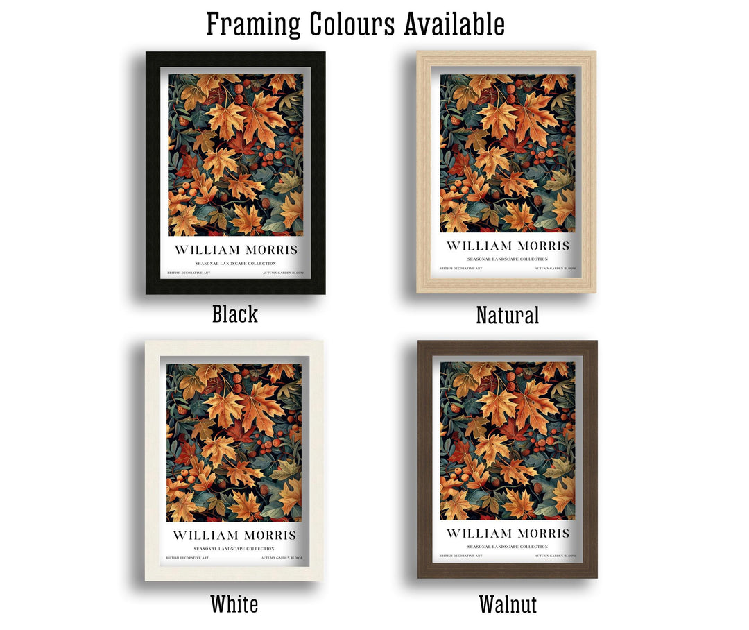 William Morris Autumn Leaves Wall Art Botanical Fall Print Vintage Cottagecore Decor Arts And Crafts Nature Poster Artwork for Home