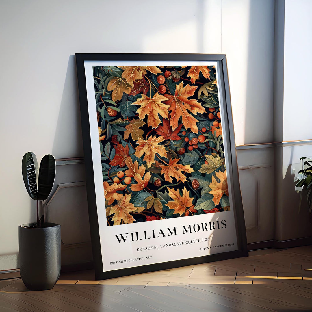 William Morris Autumn Leaves Wall Art Botanical Fall Print Vintage Cottagecore Decor Arts And Crafts Nature Poster Artwork for Home