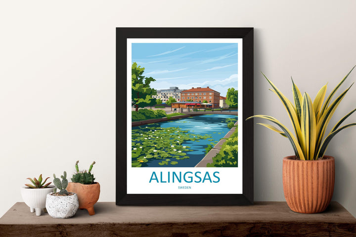 Alingsås Travel Print Alingsås Wall Decor Sweden Alingsås Art Alingsås Wall Art Sweden Poster Gift for Scandinavian Town Lovers