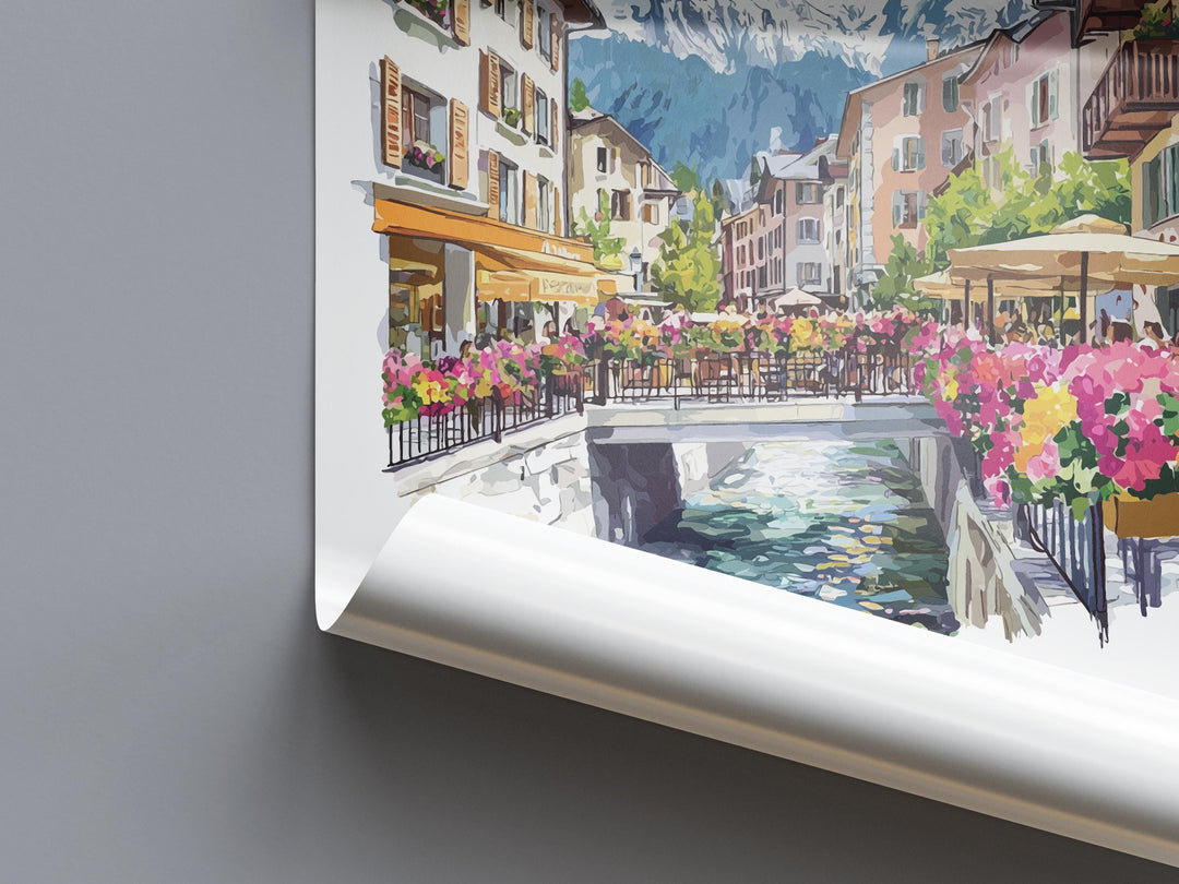 Chamonix Travel Print Chamonix Wall Decor France Chamonix Art Chamonix Wall Art French Alps Poster Gift for Mountain Lovers