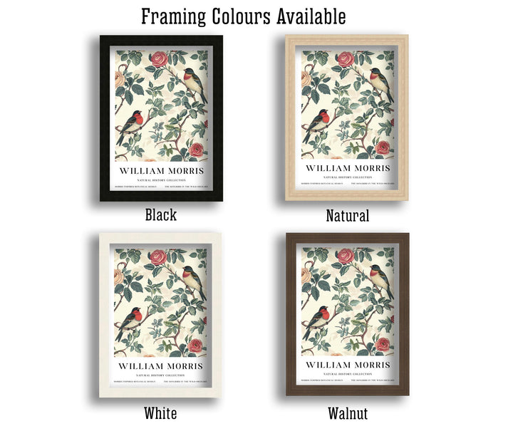 William Morris Robin Bird Wall Art Floral Botanical Print Vintage Cottagecore Decor Arts And Crafts Nature Poster Artwork for Home