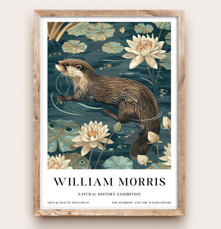 William Morris Otter Wall Art Water Lily Botanical Print Vintage Nature Cottagecore Decor Arts And Crafts Poster Artwork for Home