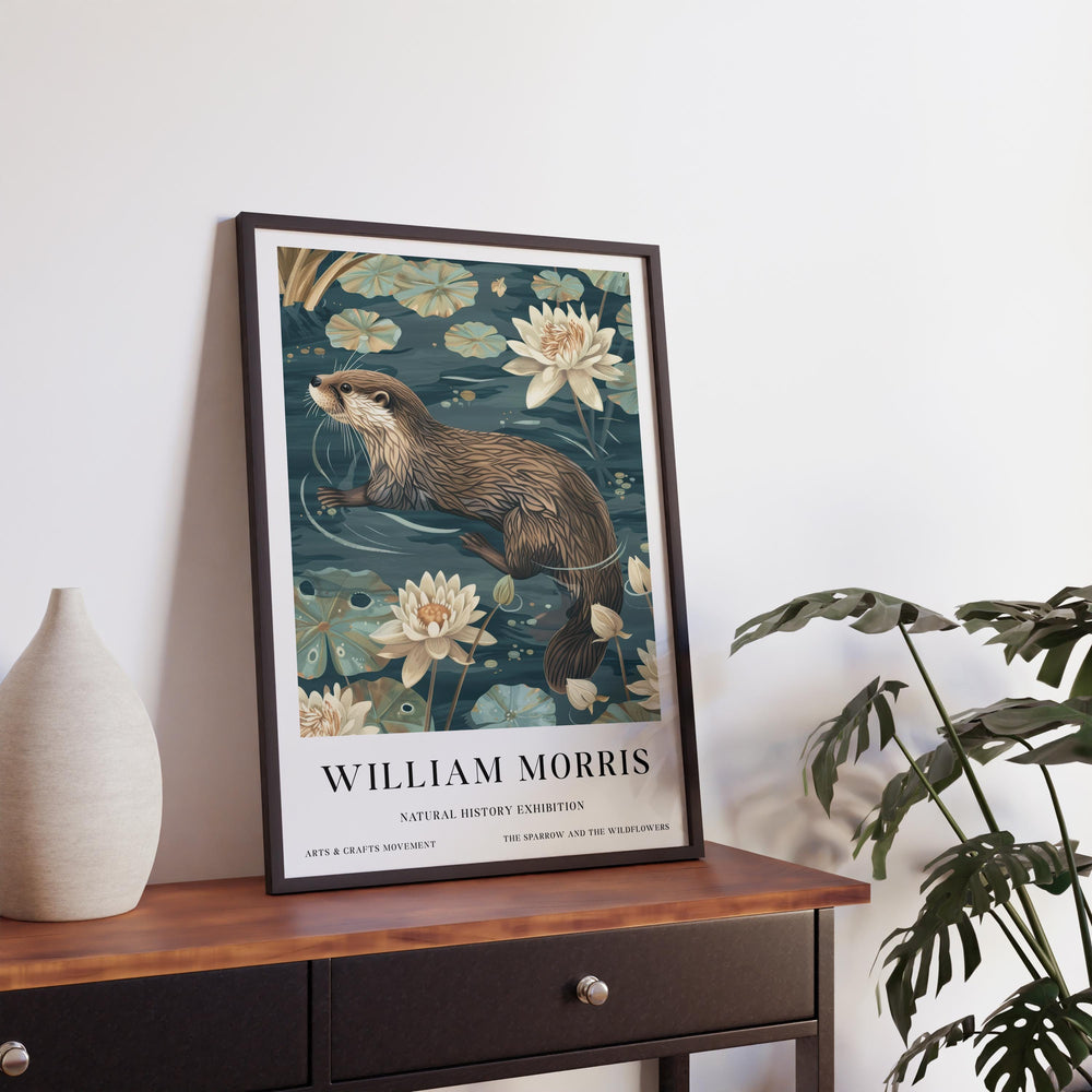 William Morris Otter Wall Art Water Lily Botanical Print Vintage Nature Cottagecore Decor Arts And Crafts Poster Artwork for Home
