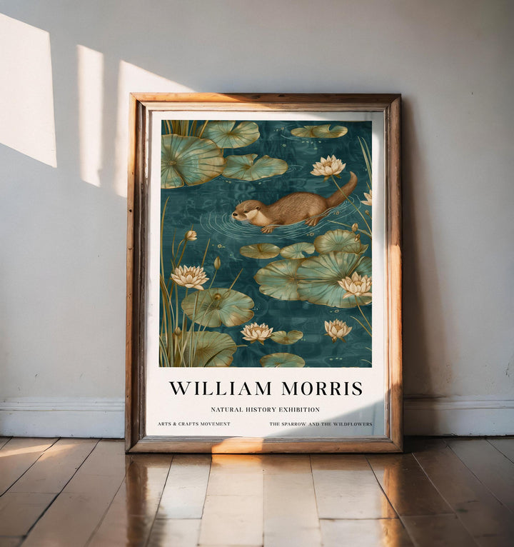 William Morris Otter Wall Art Water Lily Botanical Print Vintage Nature Cottagecore Decor Arts And Crafts Poster Artwork for Home