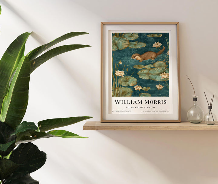 William Morris Otter Wall Art Water Lily Botanical Print Vintage Nature Cottagecore Decor Arts And Crafts Poster Artwork for Home