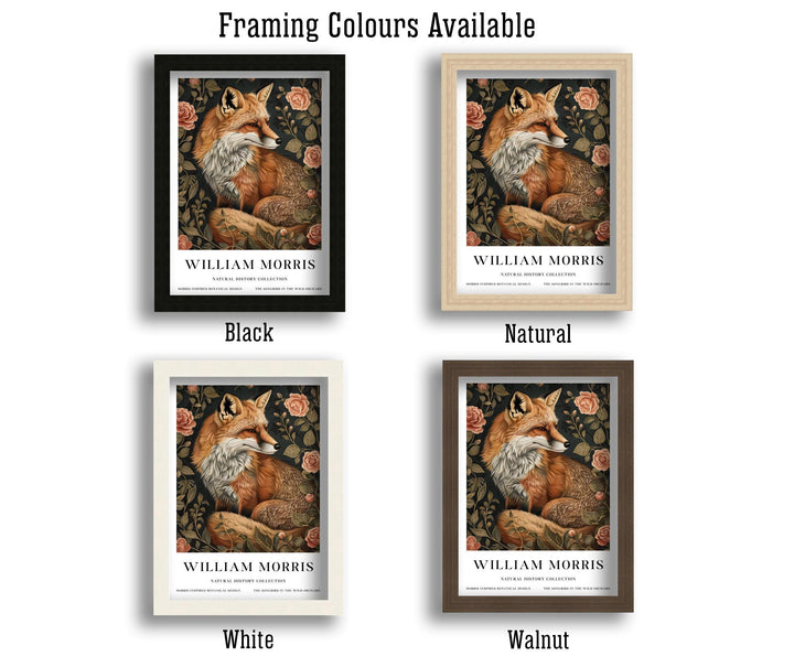 William Morris Fox Wall Art Floral Botanical Print Vintage Woodland Animal Cottagecore Decor Arts And Crafts Poster Artwork for Home