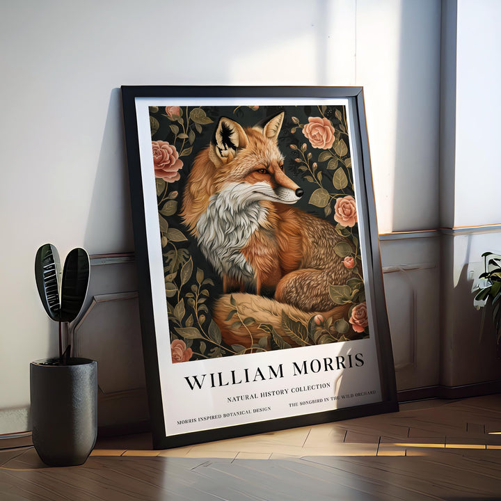William Morris Fox Wall Art Floral Botanical Print Vintage Woodland Animal Cottagecore Decor Arts And Crafts Poster Artwork for Home