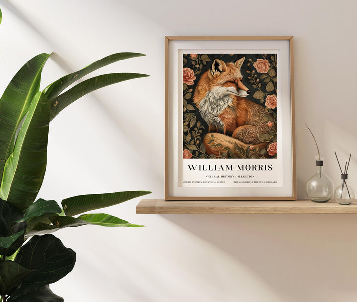 William Morris Fox Wall Art Floral Botanical Print Vintage Woodland Animal Cottagecore Decor Arts And Crafts Poster Artwork for Home