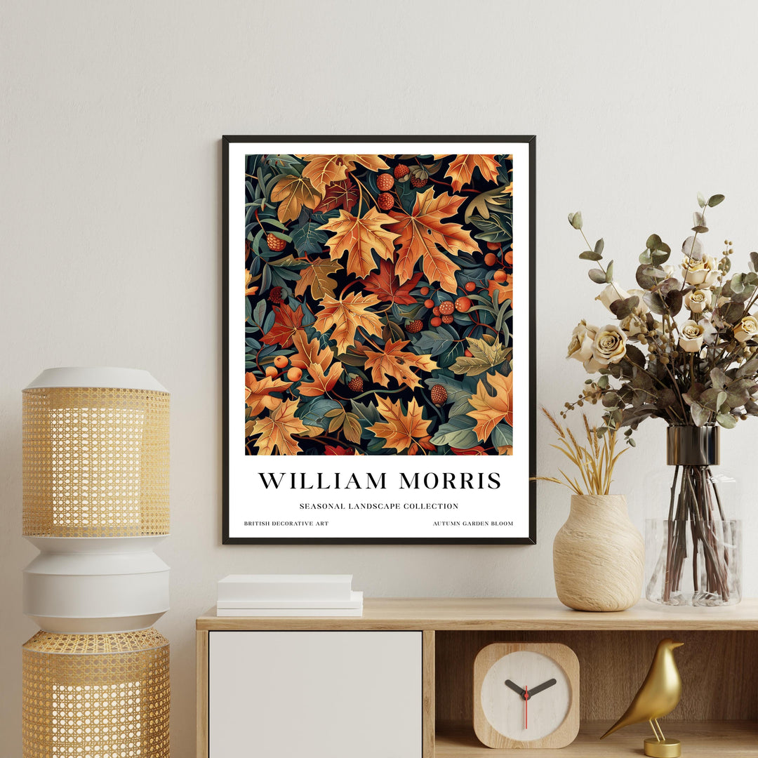 William Morris Autumn Leaves Wall Art Botanical Fall Print Vintage Cottagecore Decor Arts And Crafts Nature Poster Artwork for Home