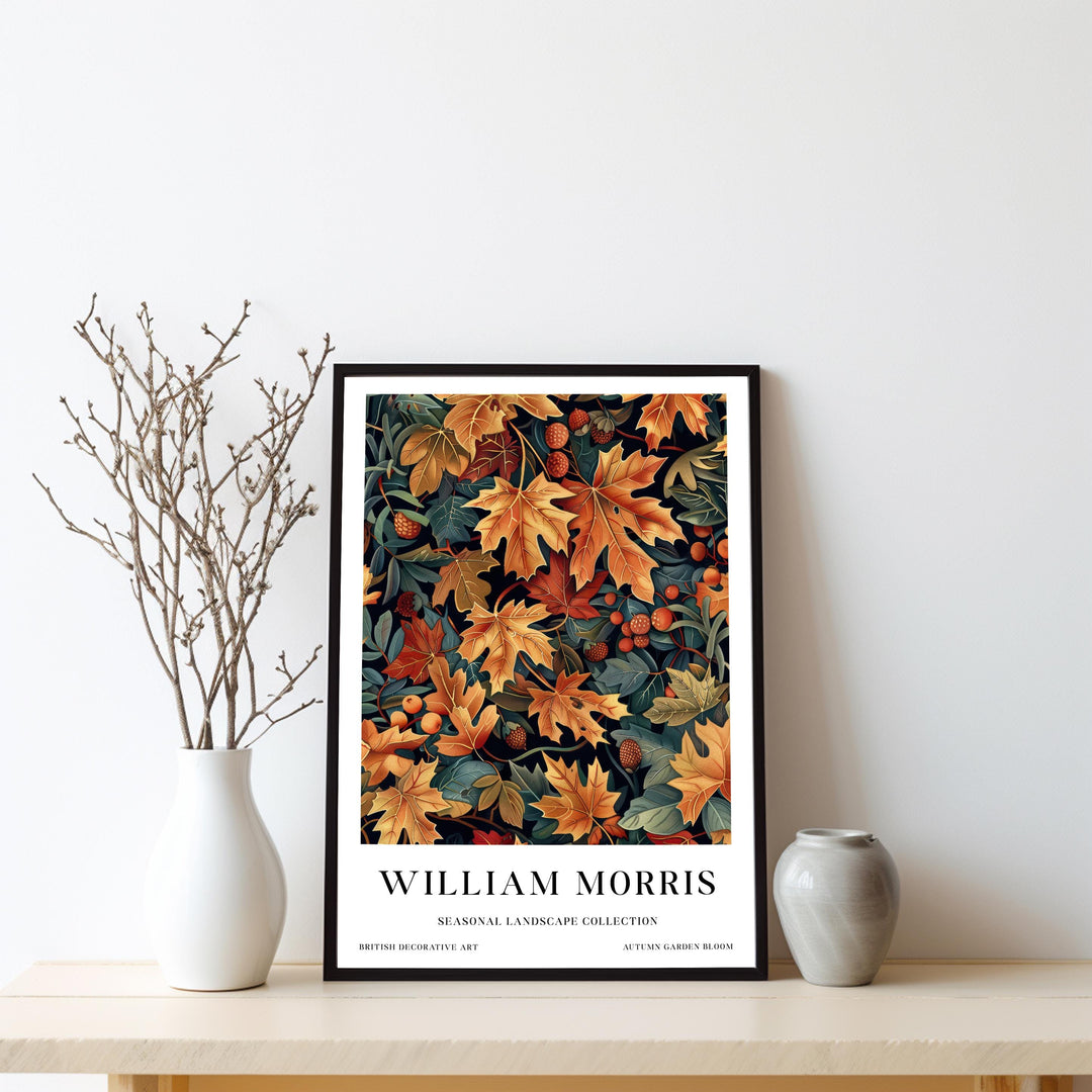 William Morris Autumn Leaves Wall Art Botanical Fall Print Vintage Cottagecore Decor Arts And Crafts Nature Poster Artwork for Home