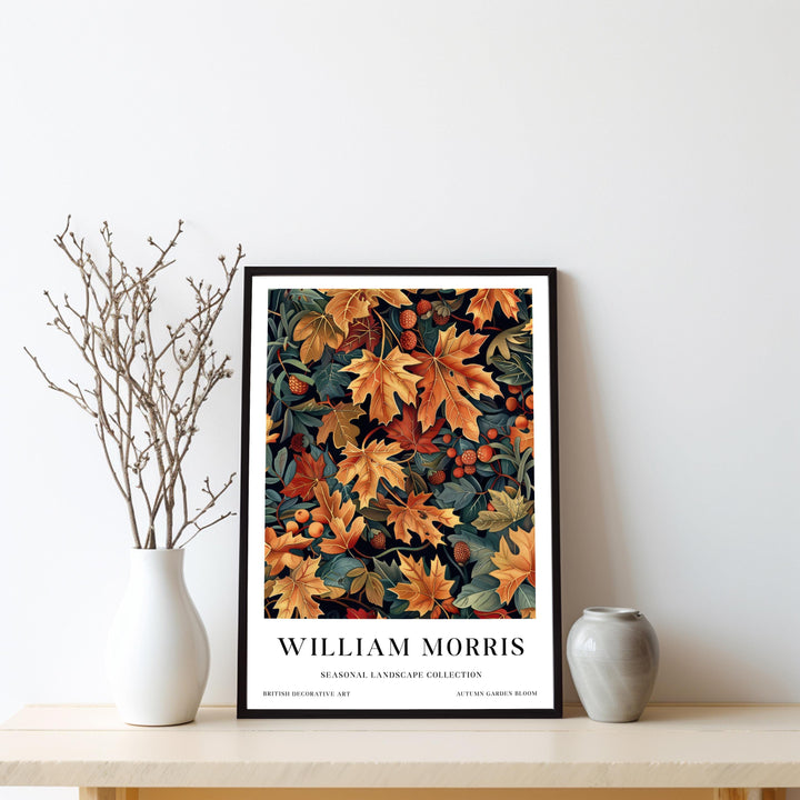 William Morris Autumn Leaves Wall Art Botanical Fall Print Vintage Cottagecore Decor Arts And Crafts Nature Poster Artwork for Home