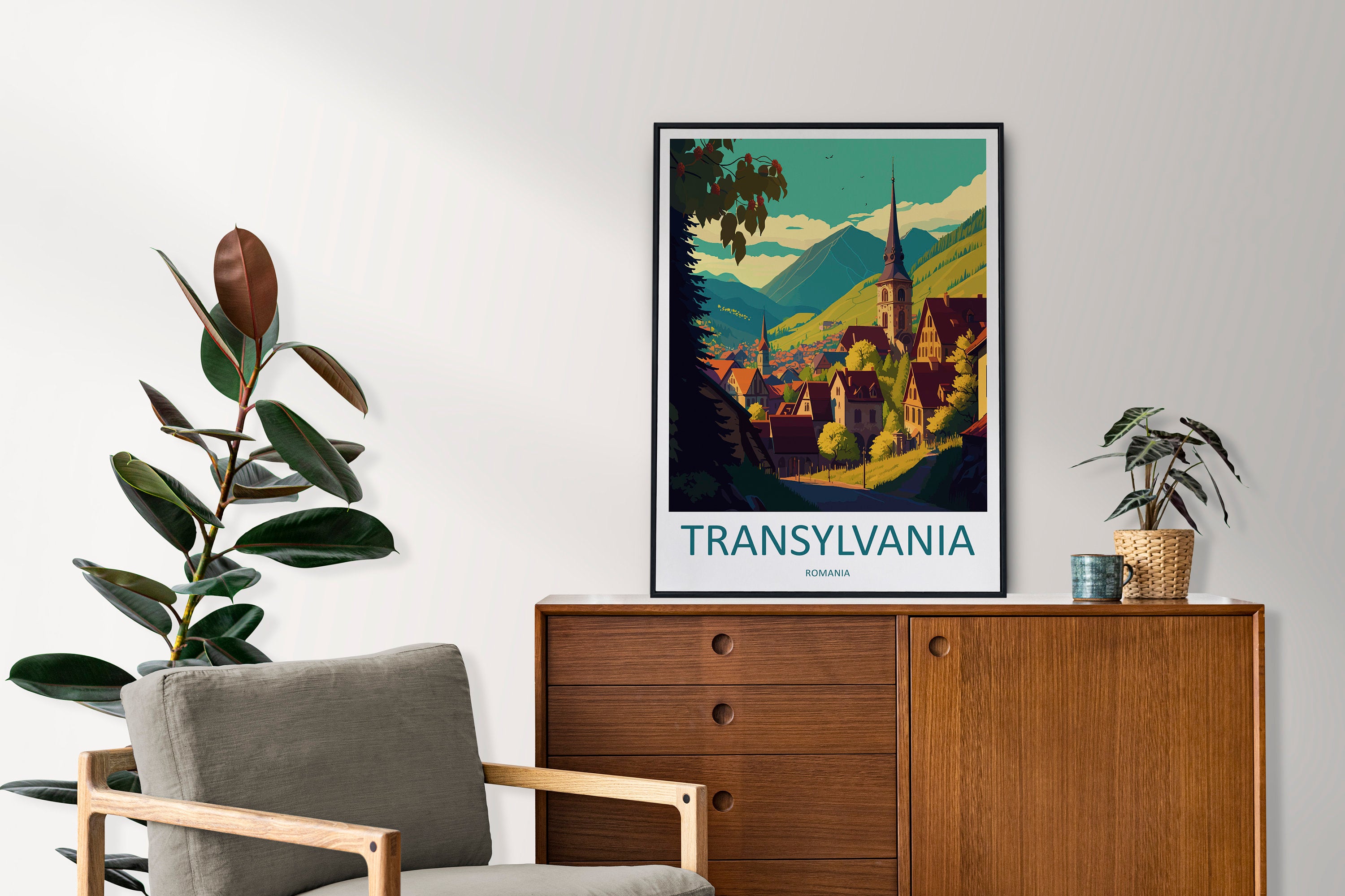 Transylvania Travel Print Transylvania Home Décor Romania Art Print Romania Village Room Print For Transylvania Gift Art Poster Wall Art