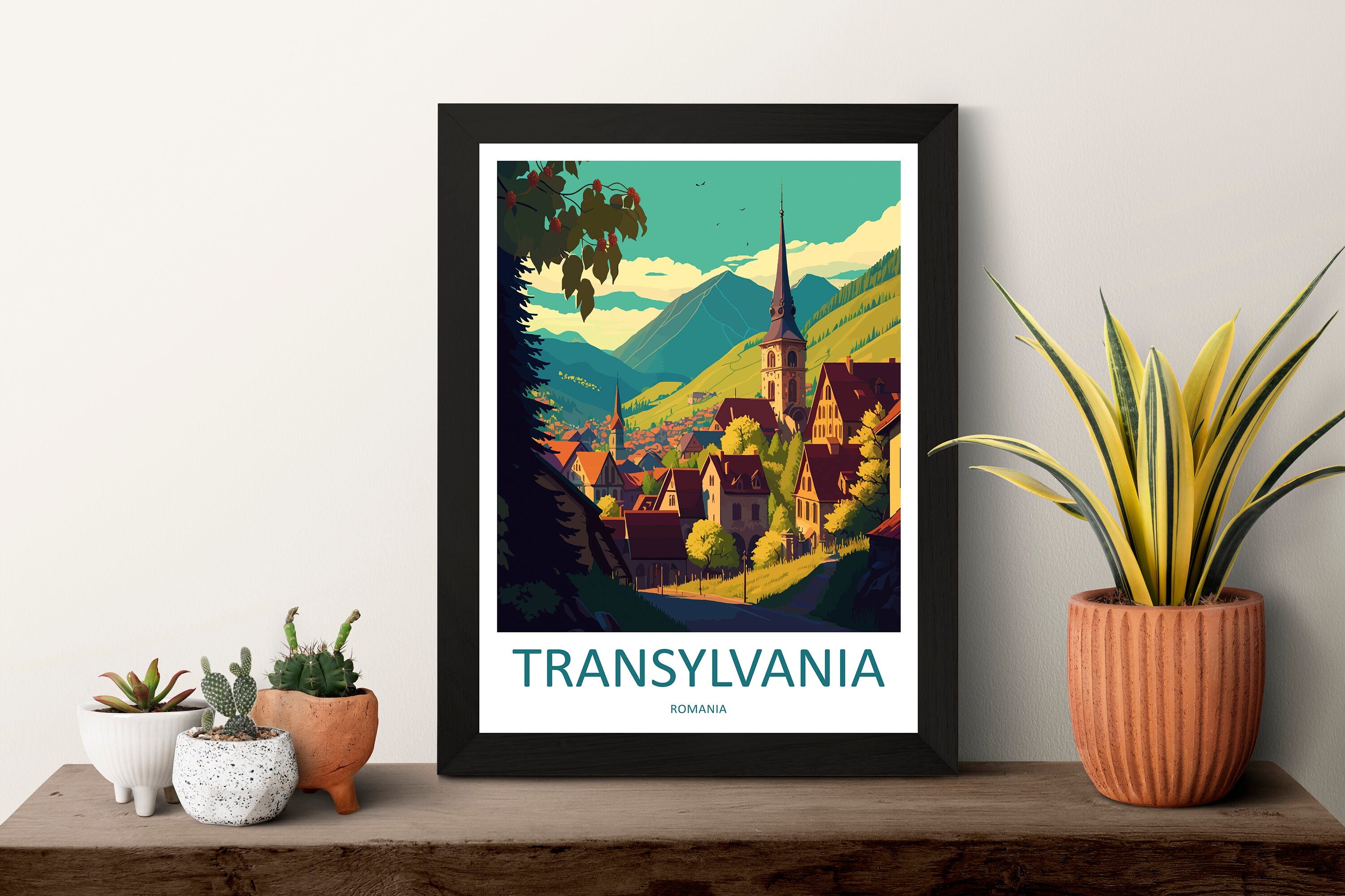 Transylvania Travel Print Transylvania Home Décor Romania Art Print Romania Village Room Print For Transylvania Gift Art Poster Wall Art