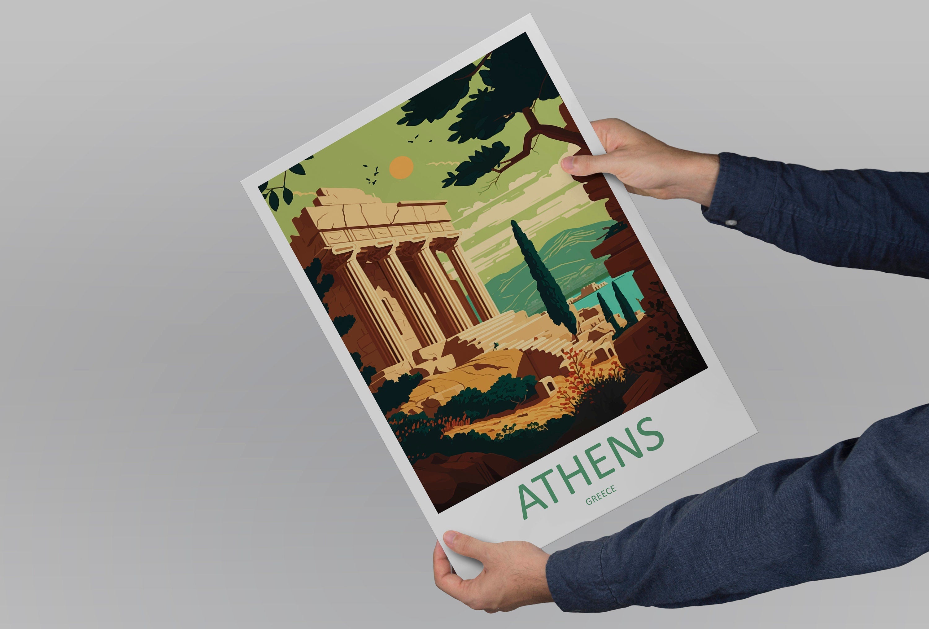 Athens Travel Print Athens Home Décor Greece Art Print Athens Greece Room Print For Acropolis Gift Art Poster Wall Art Gift