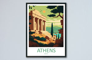 Athens Travel Print Athens Home Décor Greece Art Print Athens Greece Room Print For Acropolis Gift Art Poster Wall Art Gift