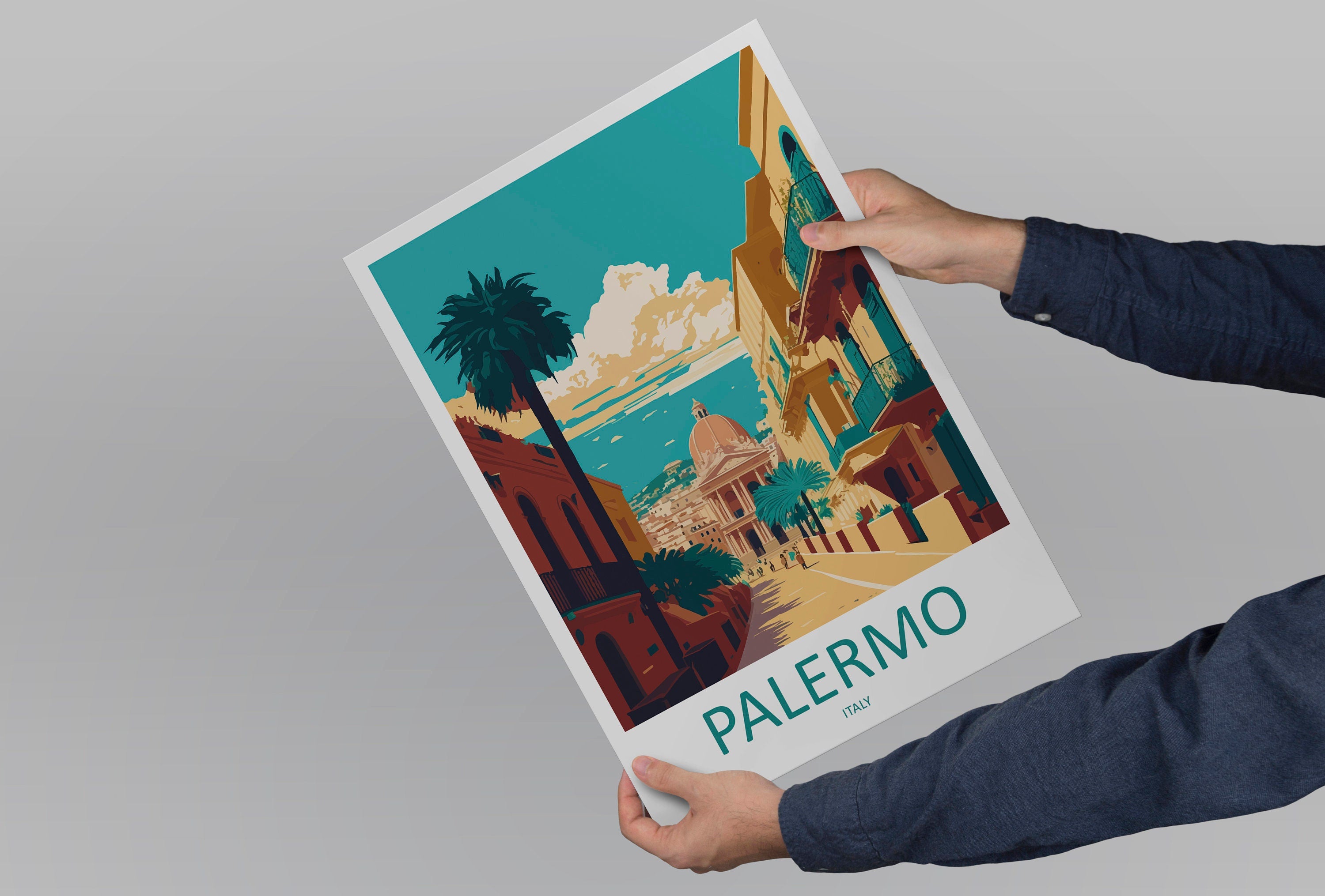 Palermo Travel Print Palermo Sicily Home Décor Palermo Art Print Sicily Town Room Print For Sicily Gift Palermo Poster Wall Art For Italy