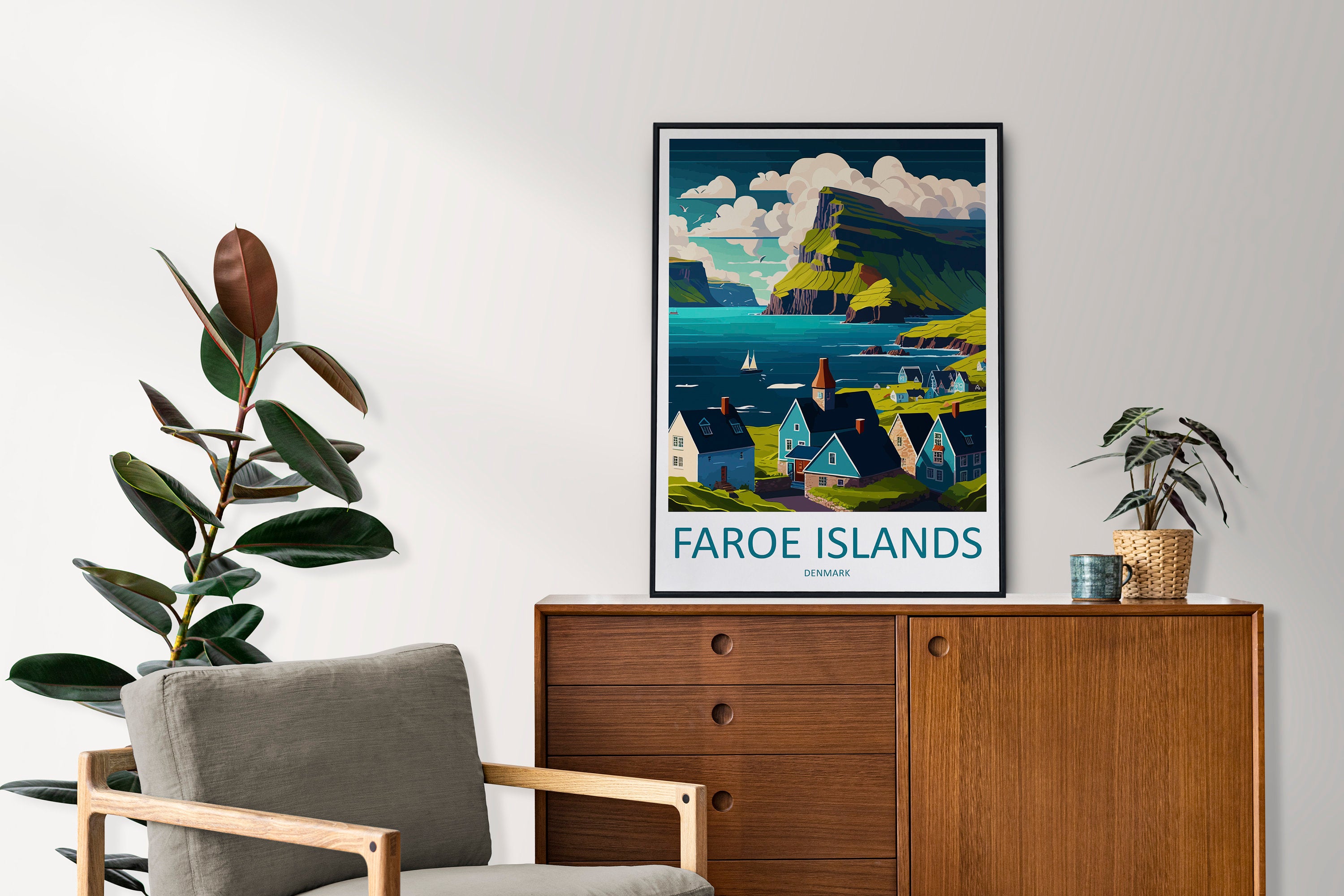 Faroe Island Travel Print Faroe Island Home Décor Denmark Art Print Faroe Island Wall Print For Denmark Gift For The Faroe Islands Wall Art