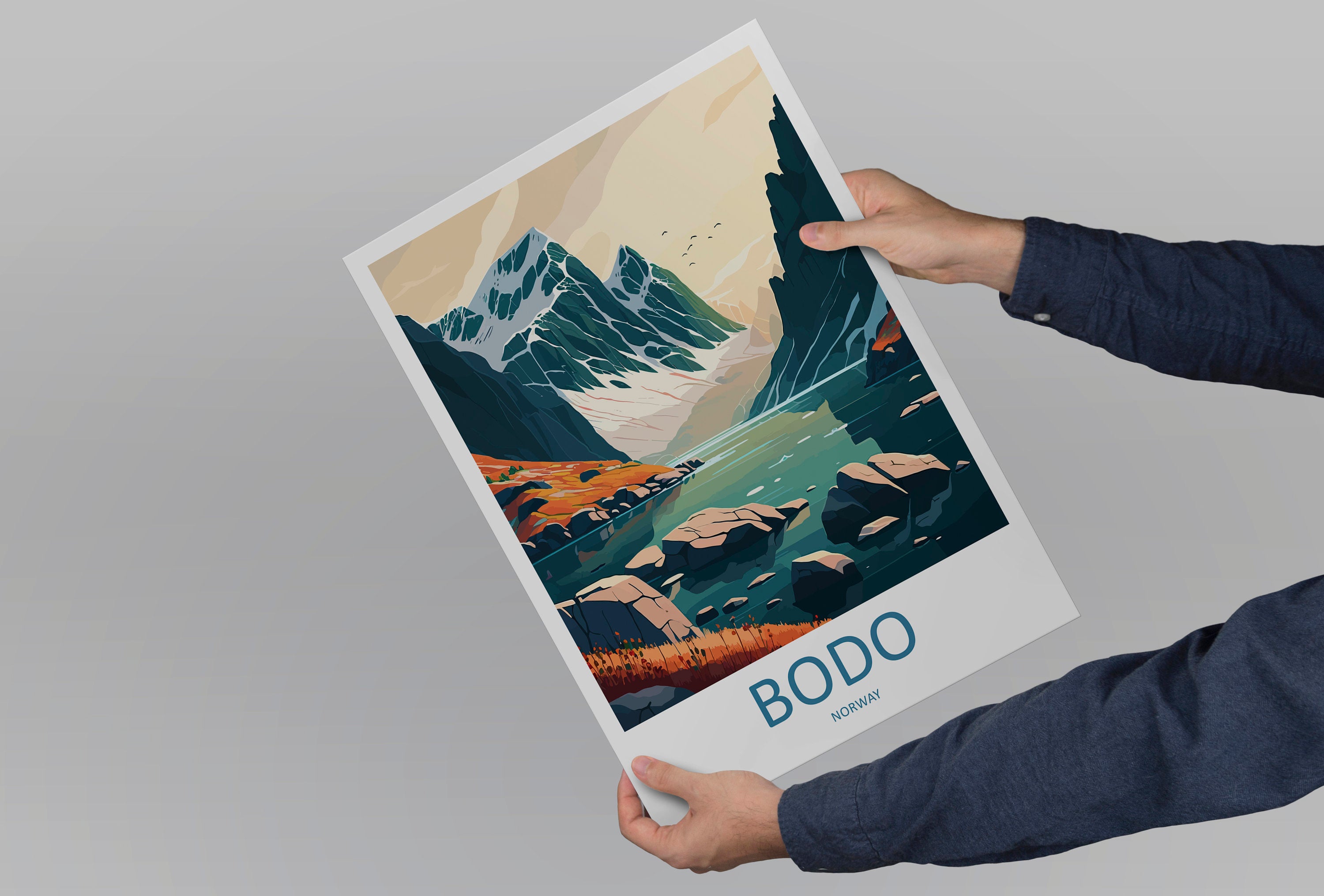 Bodo Travel Print Bodo Home Décor Norway Art Print Bodo Norwegian Wall Print For Bodo City Gift For Norwegian Wall Art Vestfjorden Poster