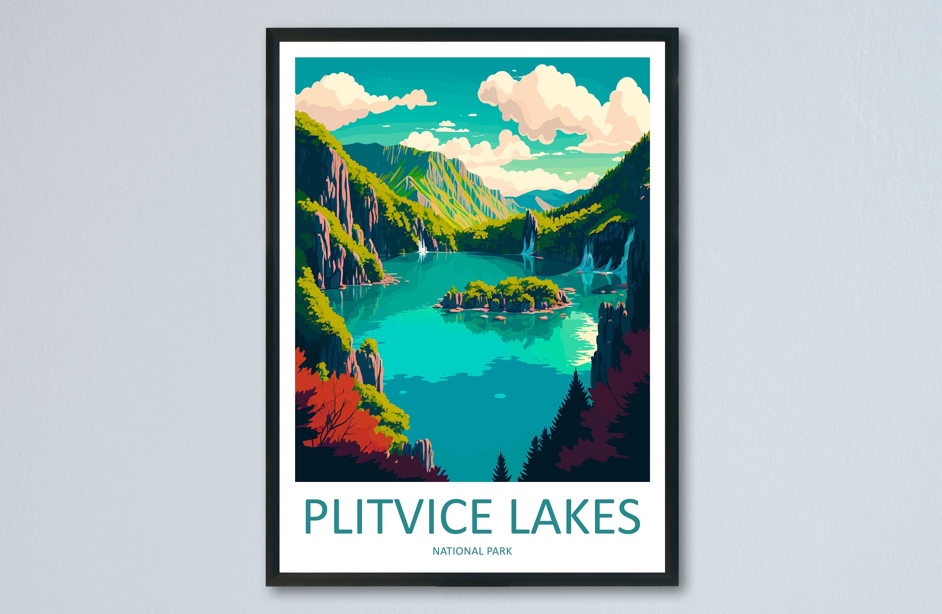 Plitvice Lake National Park Travel Print Plitvice Park Home Décor Croatia Art Print Plitvice Lake Wall Print For Croatia National Park Gift