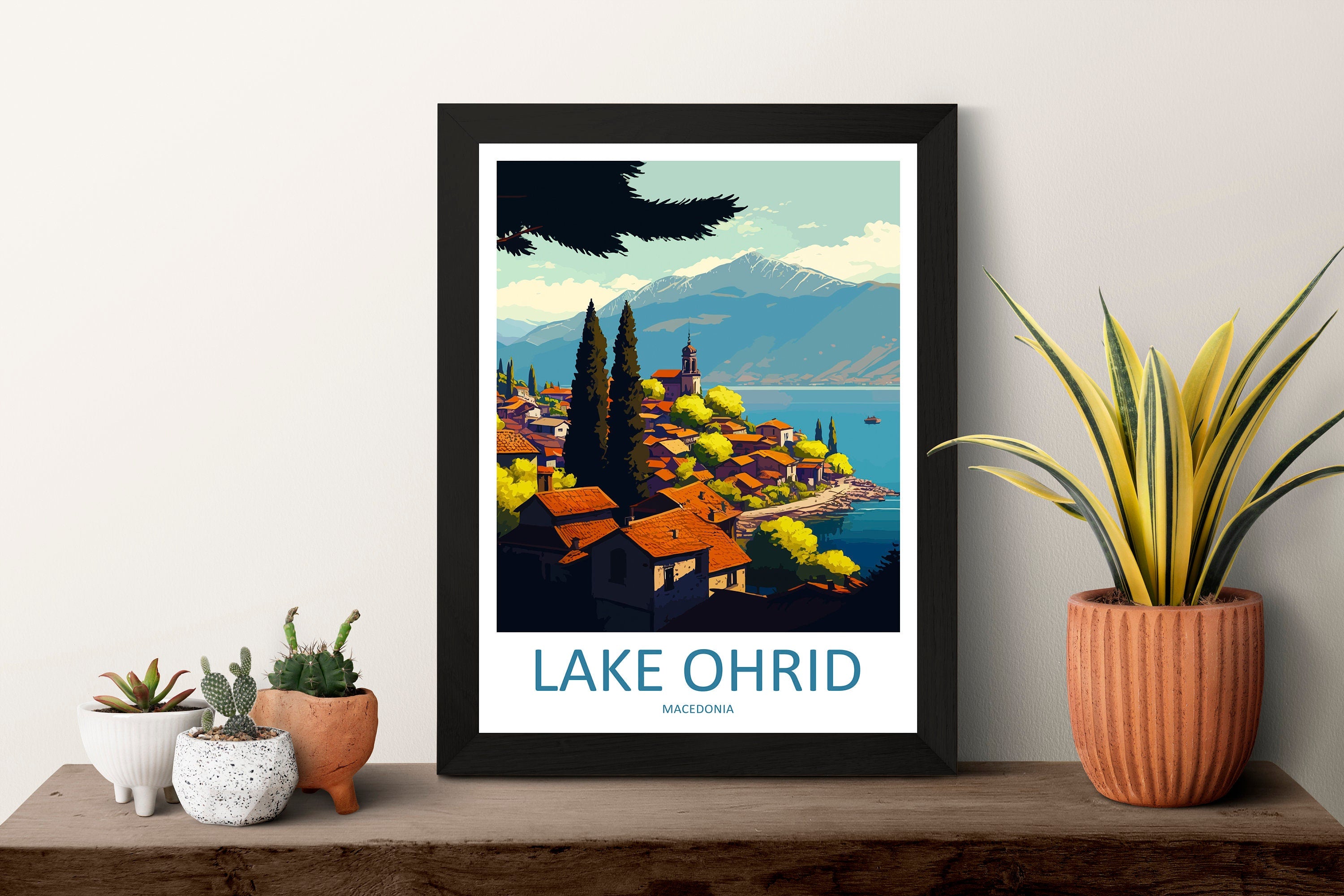 Ohrid Travel Print Ohrid Island Home Décor Lake Ohrid Art Print Church of Saint John Wall Print For Ohrid Gift For Macedonia Wall Theologian