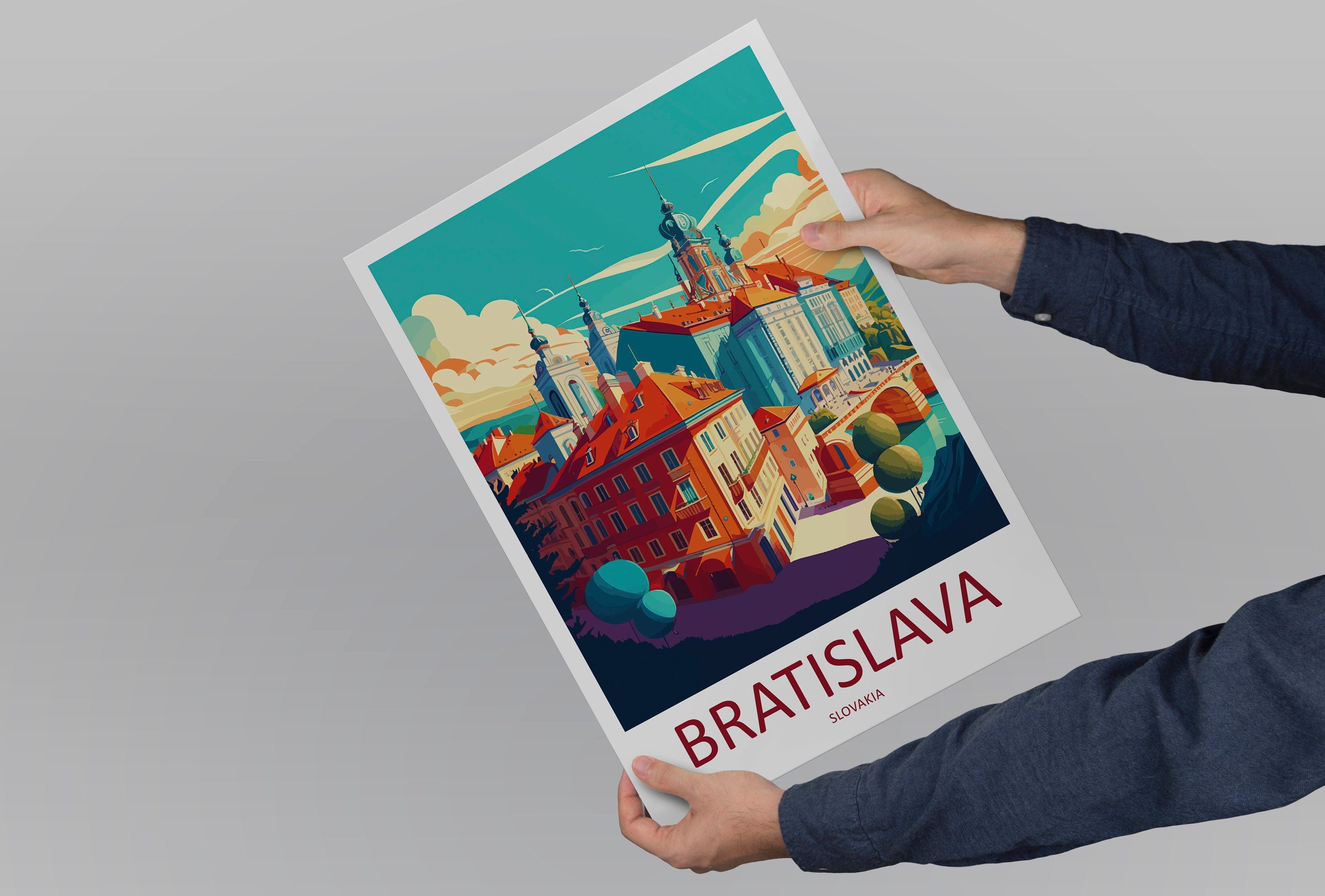 Bratislava Travel Print Bratislava Home Décor Bratislava Art Print Slovakia Wall Print For Slovakia Gift Wall Hanging Bratislava Artwork