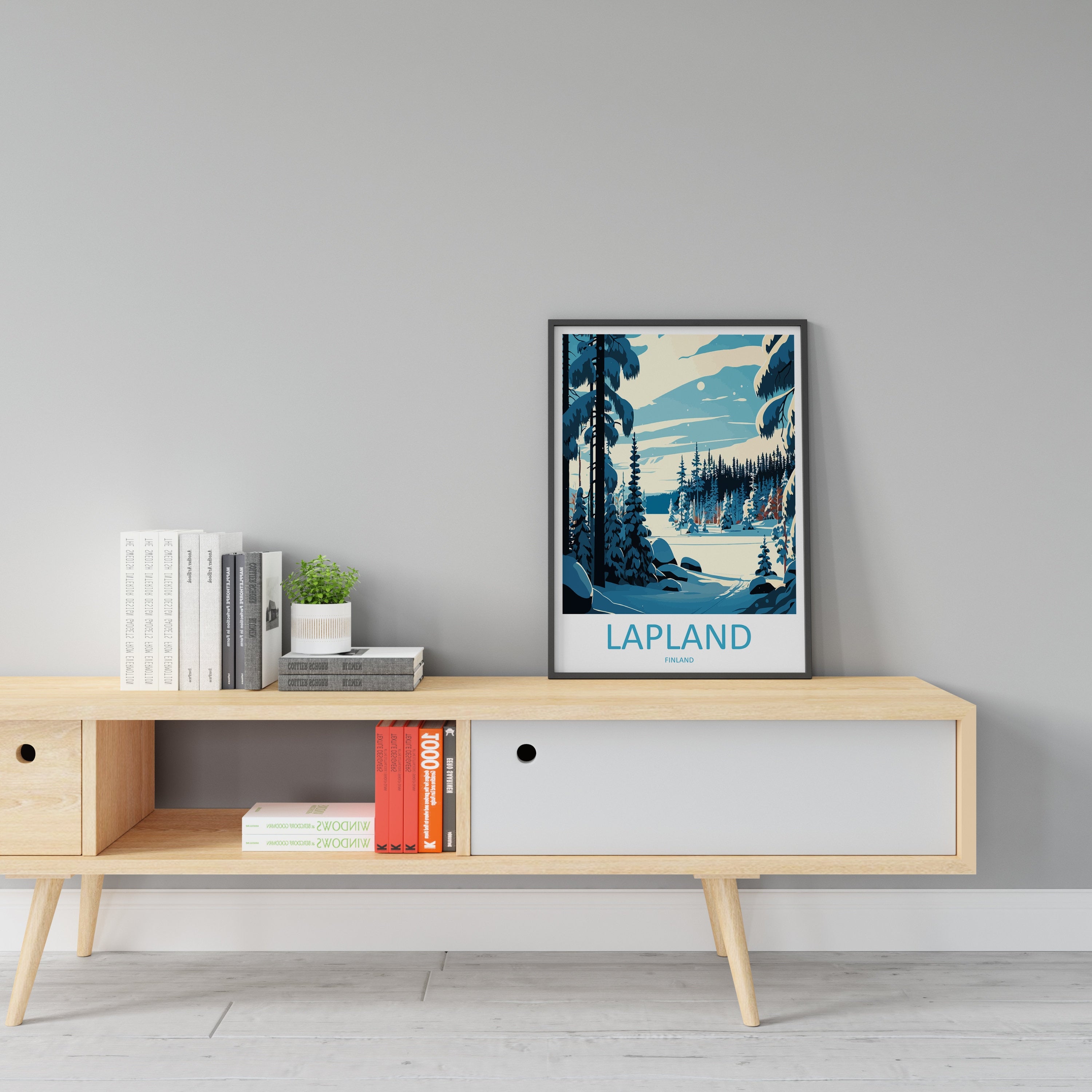 Lapland Travel Print Lapland Home Décor Finland Island Art Print Lapland Wall Print For Finland Gift Wall Hanging Lapland Artwork Décor