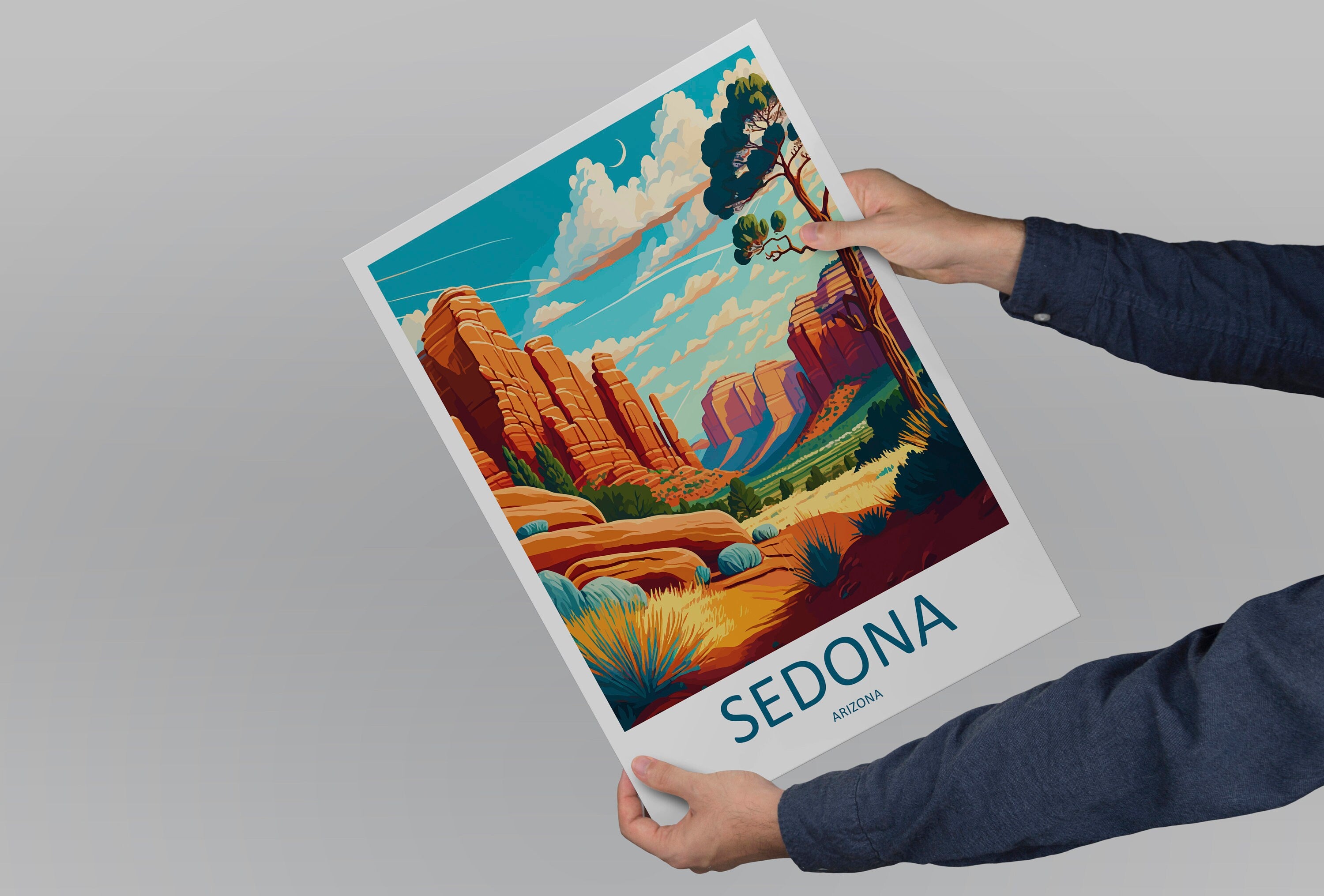 Sedona Travel Print Sedona Home Décor Arizona Art Print Sedona Wall Print For Sedona Gift Wall Hanging Arizona Sedona Desert Artwork Décor