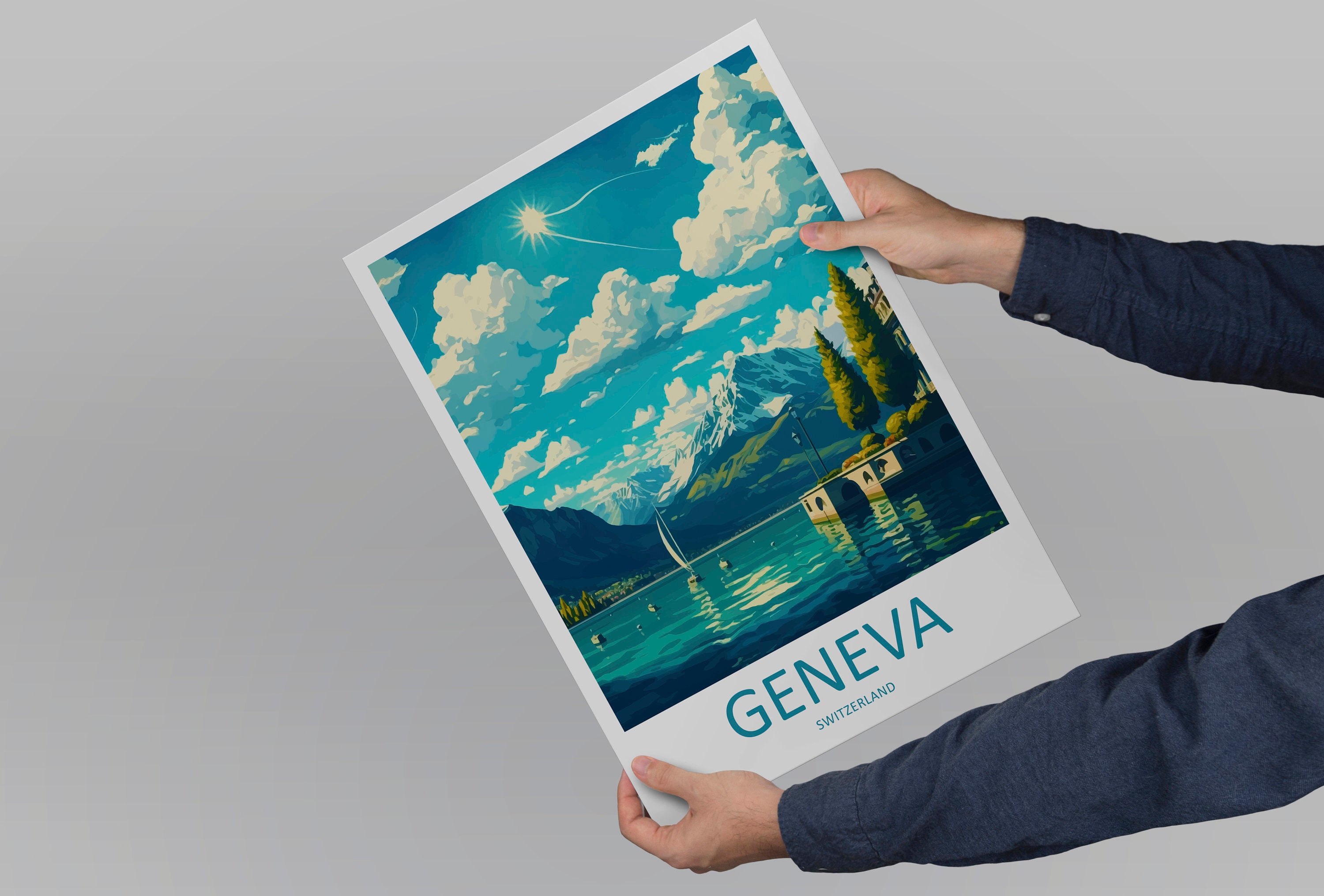 Geneva Print Geneva Home Décor Switzerland Art Print Geneva Wall Print For Switzerland Gift Wall Hanging Switzerland Artwork Geneva Poster