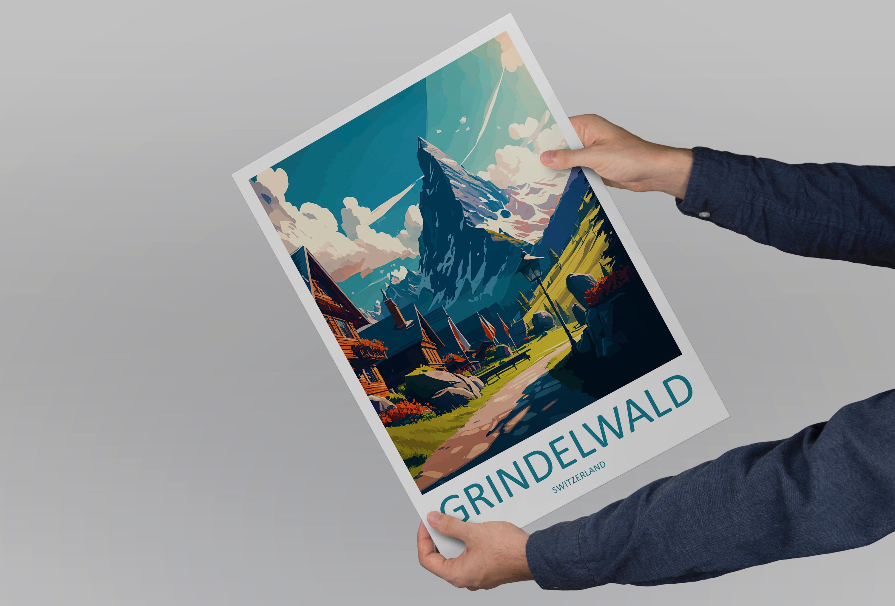 Grindelwald Print Grindelwald Home Décor Switzerland Art Print Grindelwald Wall Print For Switzerland Gift Wall Hanging Grindelwald Home Art