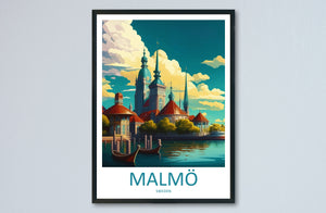 Malmo Print Malmo Home Décor Sweden Art Print Malmo Wall Print For Sweden Gift Wall Hanging Malmo Home Decor Artwork Malmo City Poster Art