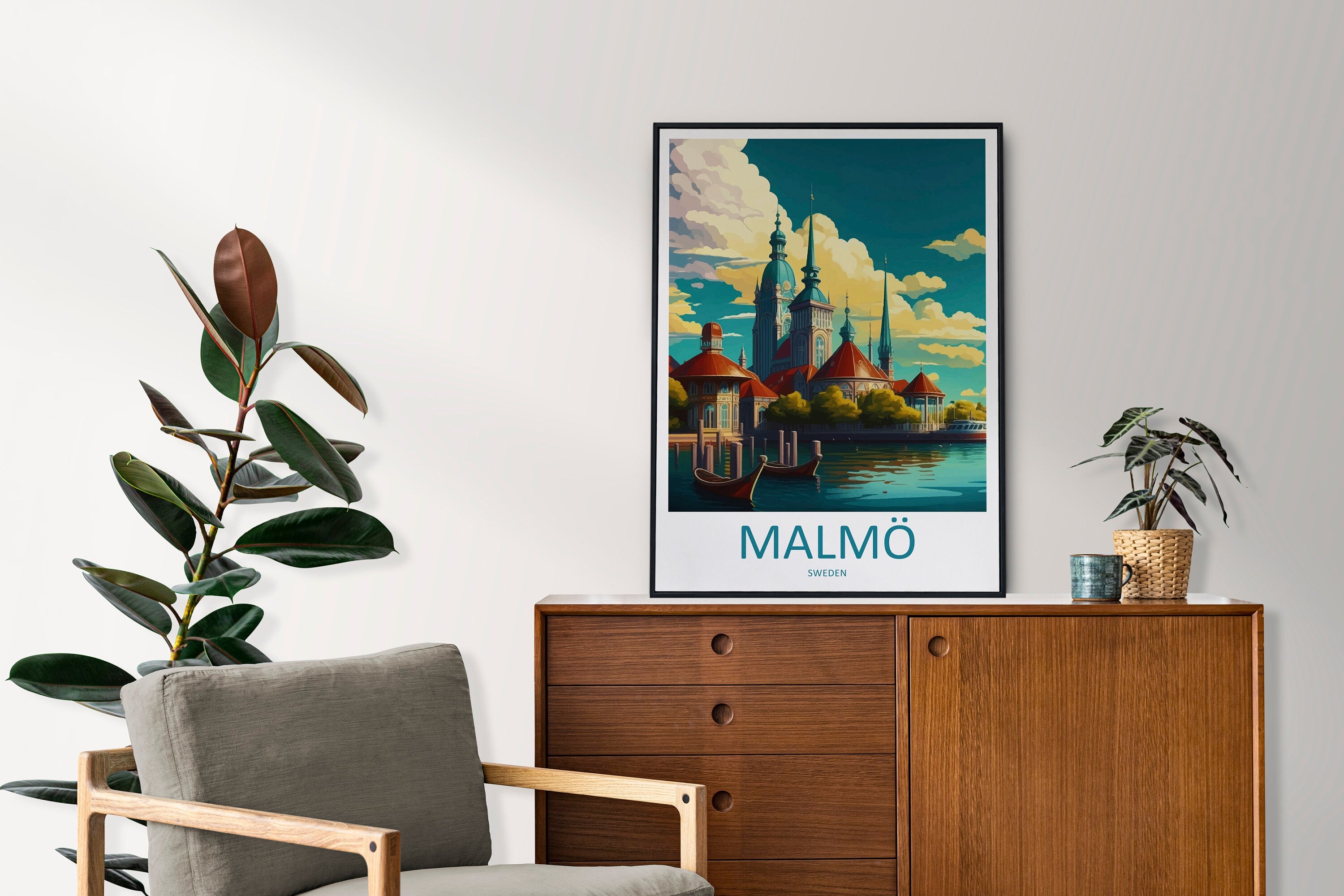 Malmo Print Malmo Home Décor Sweden Art Print Malmo Wall Print For Sweden Gift Wall Hanging Malmo Home Decor Artwork Malmo City Poster Art