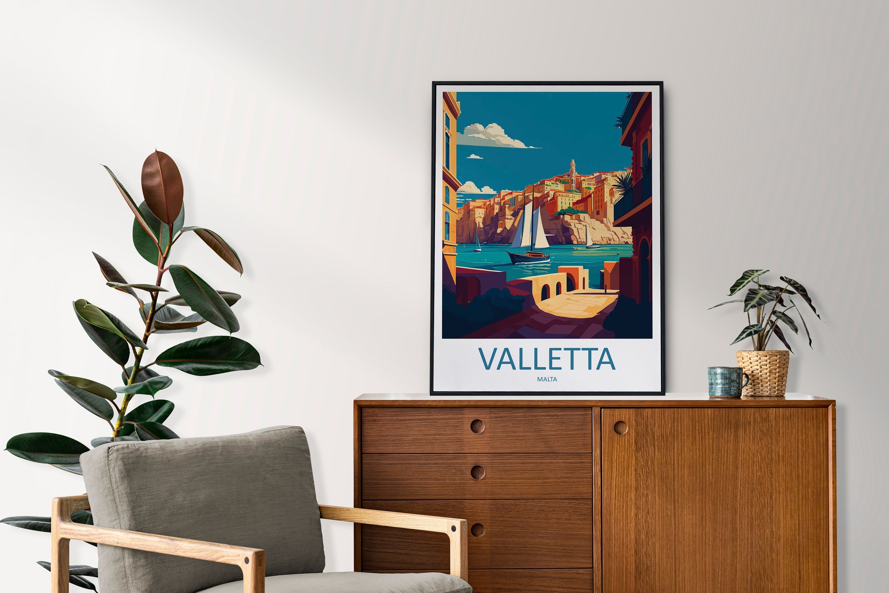 Valletta Travel Print Valletta Malta Home Décor Malta Art Print Valletta Wall Print For Malta Valletta Gift For Malta Wall Wall Hanging Art