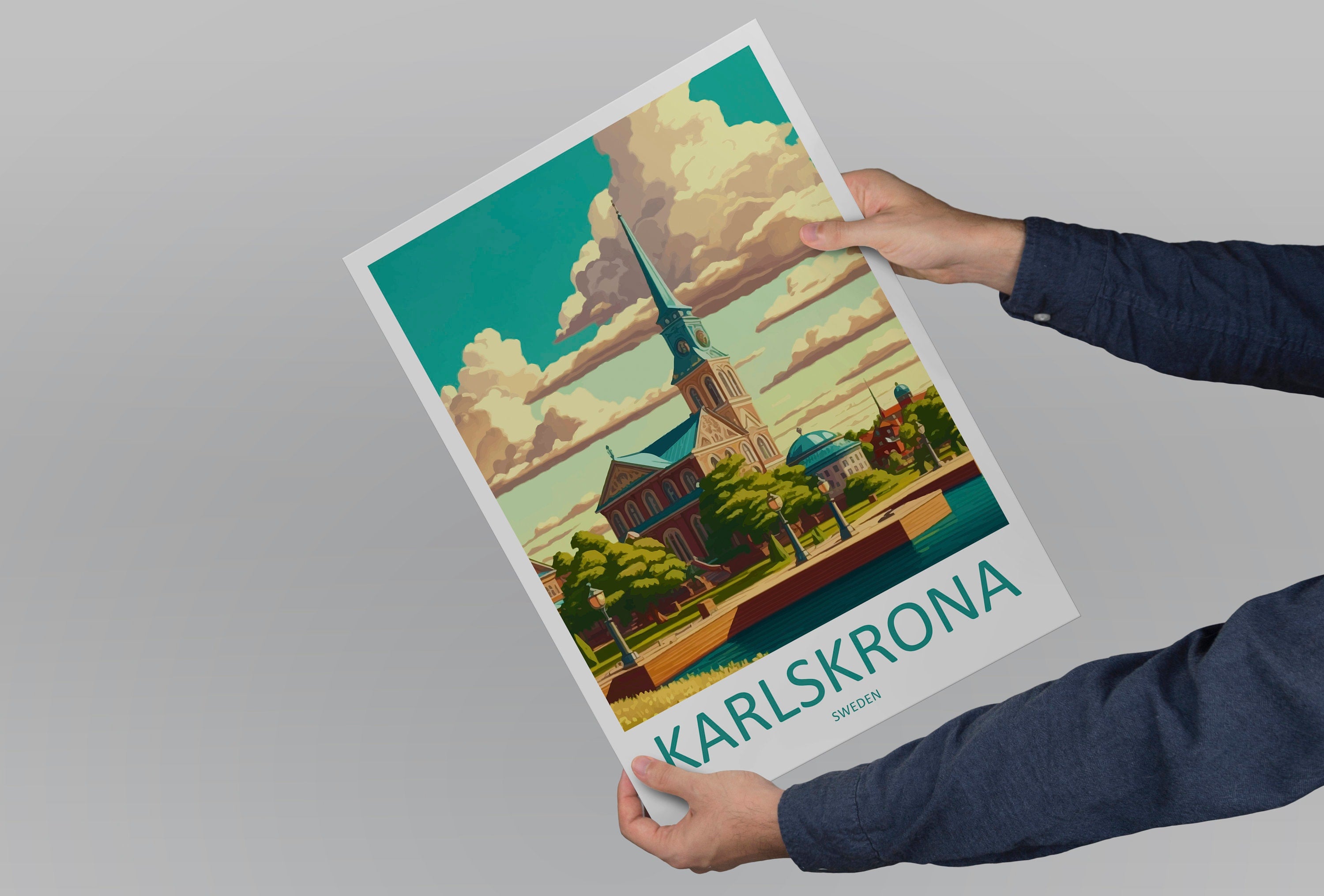 Karlskrona Travel Print Travel Gift Karlskrona Wall Hanging Poster For Swedish Travel Décor Wall Art For Travel Gift Wall Art Karlskrona Art