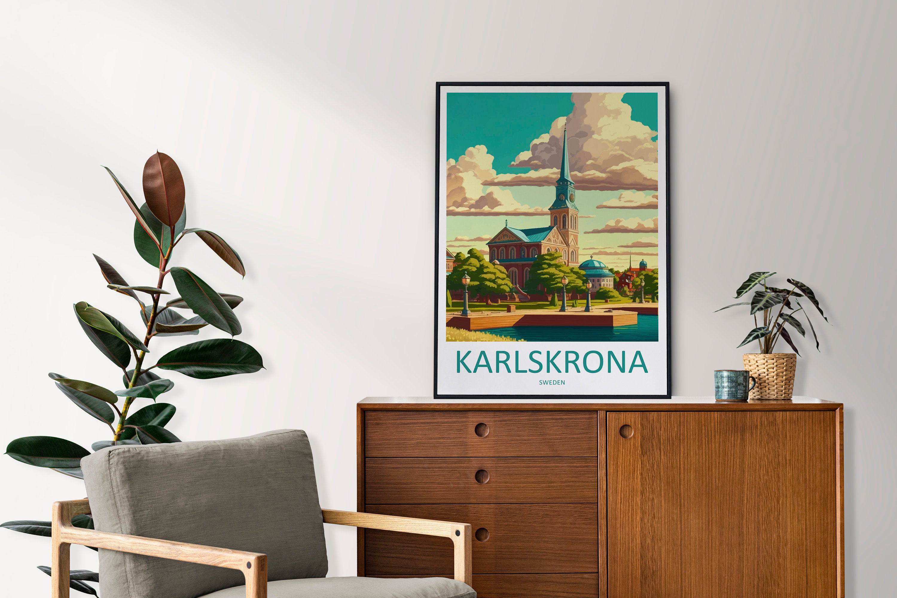 Karlskrona Travel Print Travel Gift Karlskrona Wall Hanging Poster For Swedish Travel Décor Wall Art For Travel Gift Wall Art Karlskrona Art