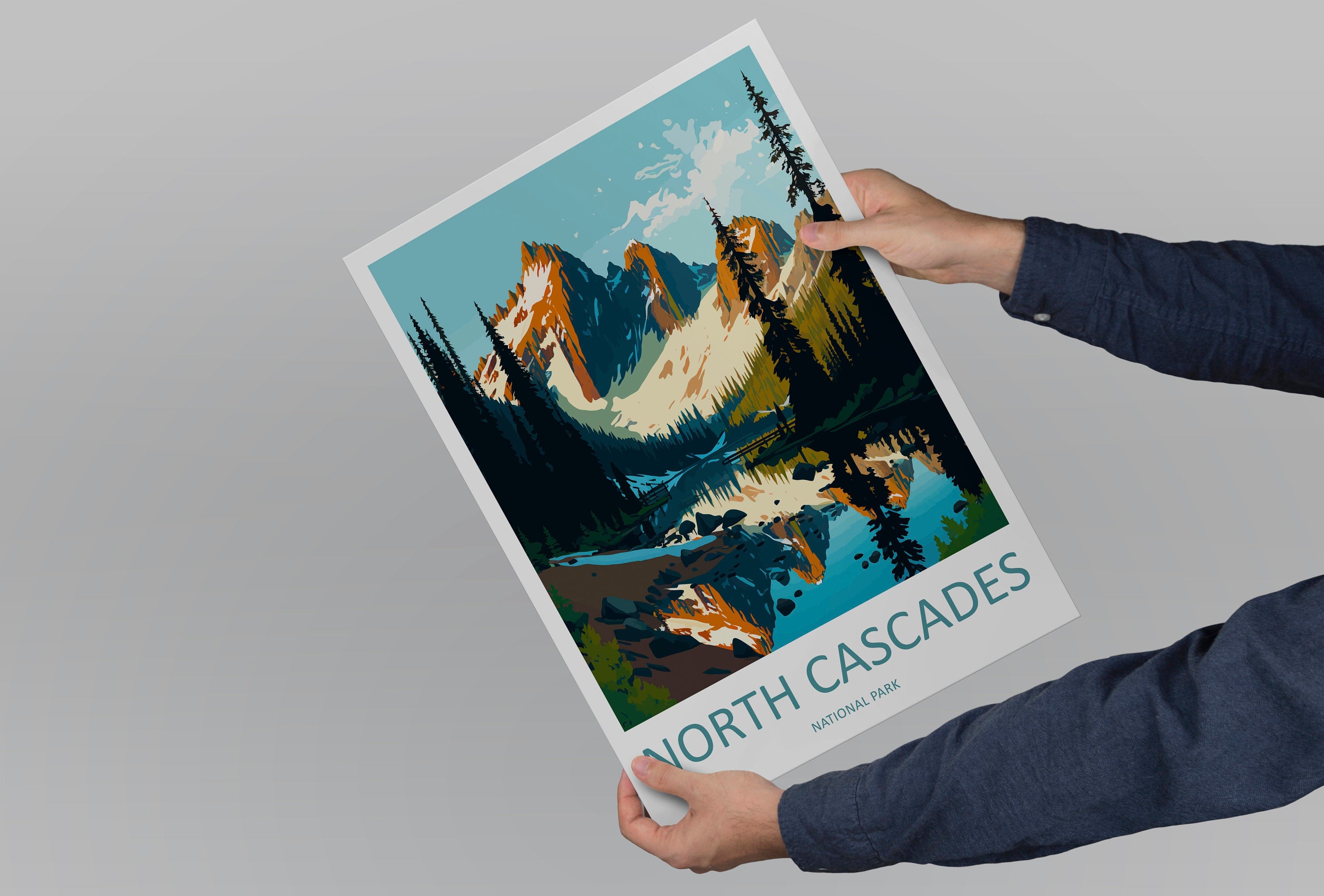 North Cascades Print North Cascades Home Décor National Park Art Print North Cascades Wall Print For Park Gift Wall Hanging North Cascades