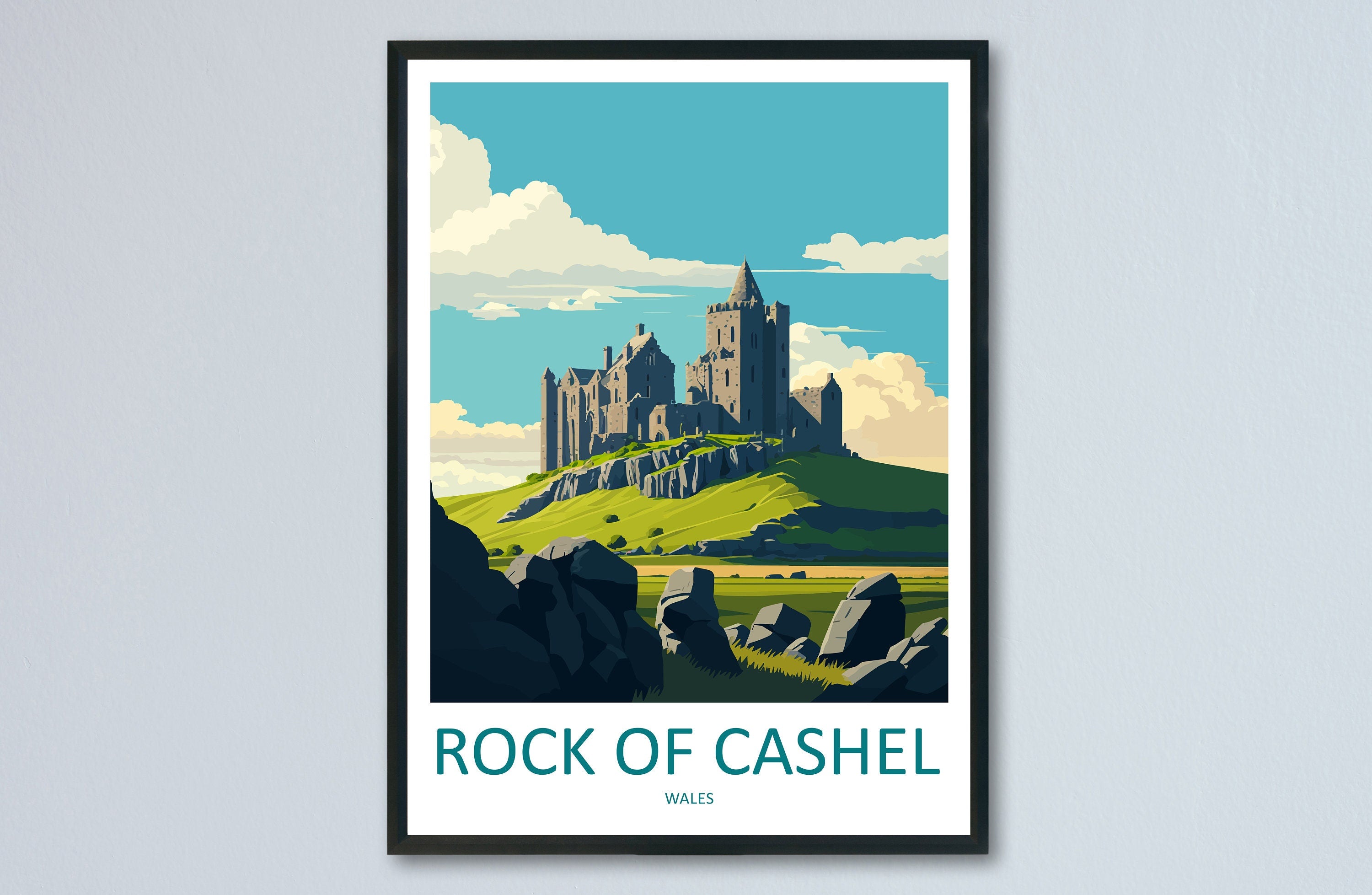 Rock of Cashel Print Rock of Cashel Home Decor Landscape Art Print Rock of Cashel Wall Art for Ireland Enthusiast Gift Wall Hanging Poster