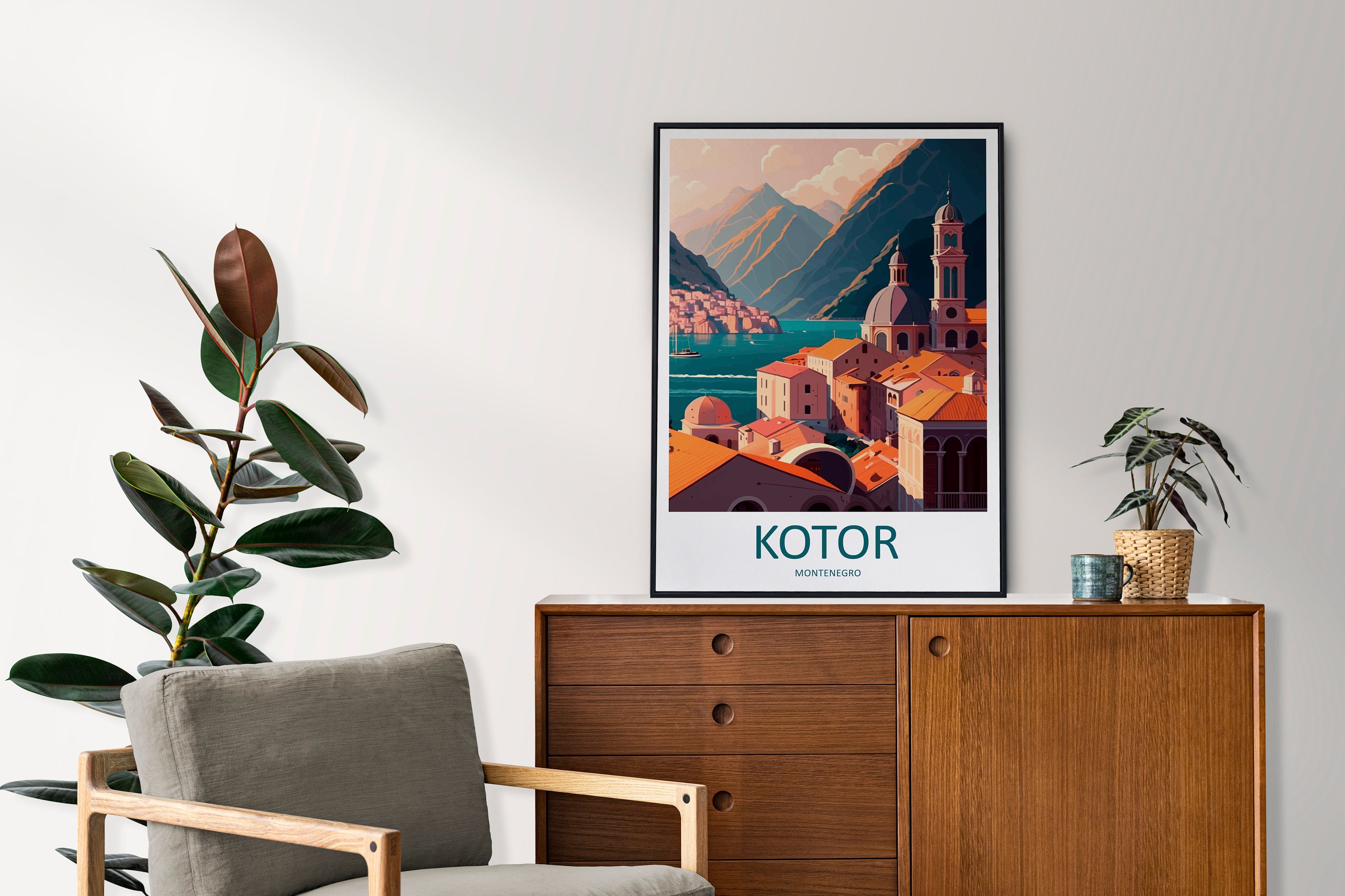 Kotor Print Kotor Home Décor Landscape Art Print Kotor Wall Art for Montenegro Enthusiast Gift Wall Hanging Kotor Montenegro Wall Print Art