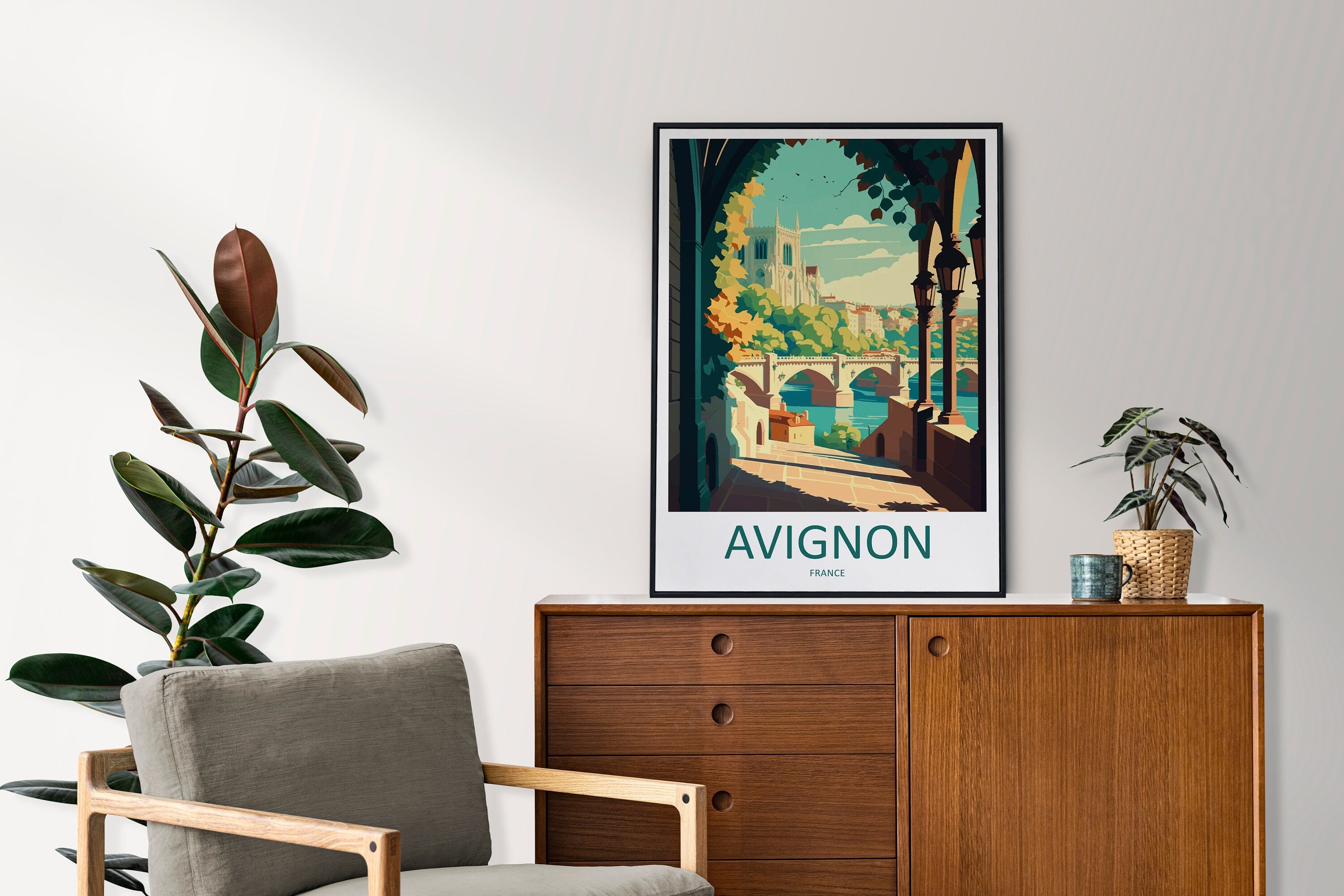 Avignon Print Avignon Home Decor Landscape Art Print Avignon Wall Art for France Enthusiast Gift Wall Hanging Avignon France Wall Poster Art