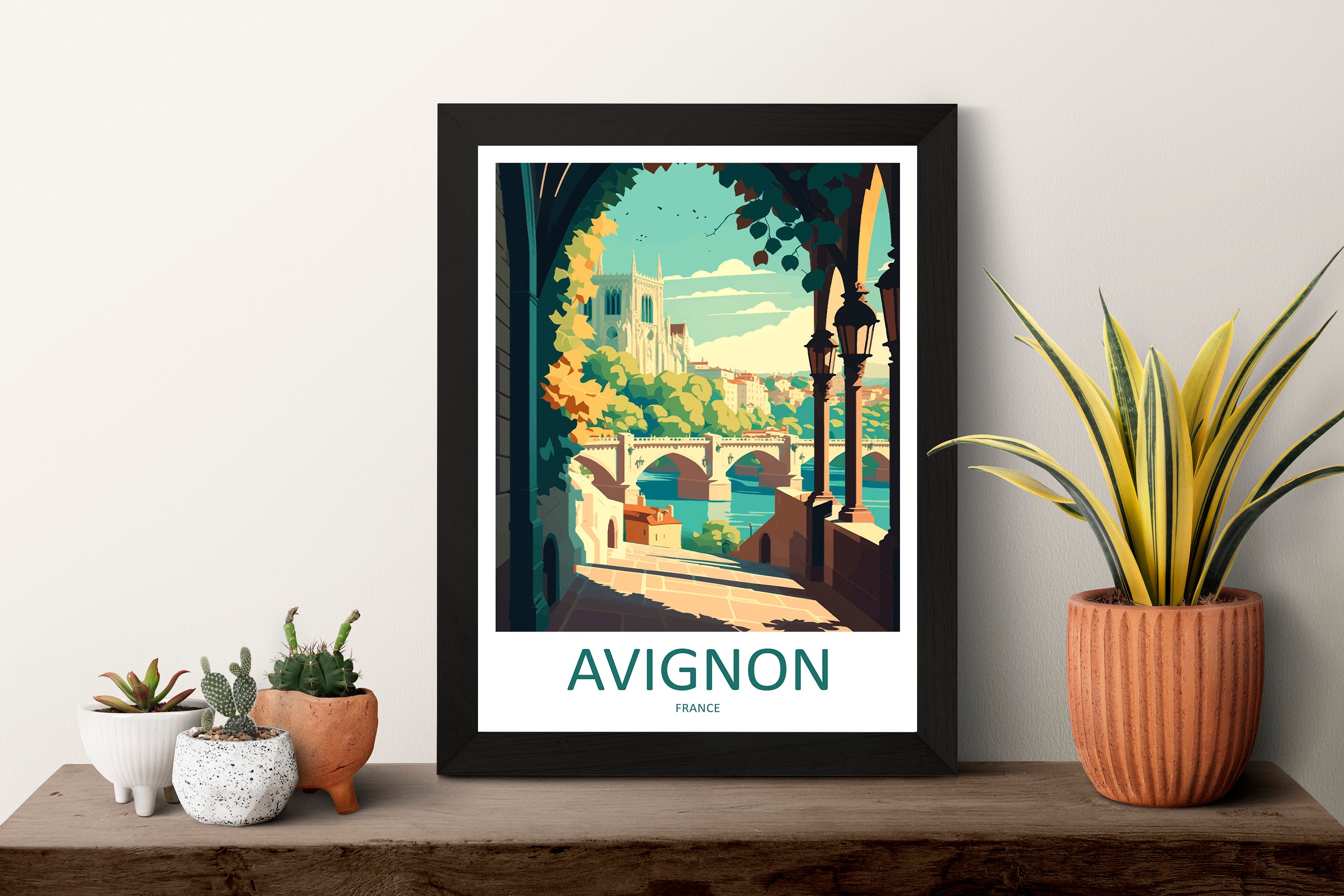 Avignon Print Avignon Home Decor Landscape Art Print Avignon Wall Art for France Enthusiast Gift Wall Hanging Avignon France Wall Poster Art