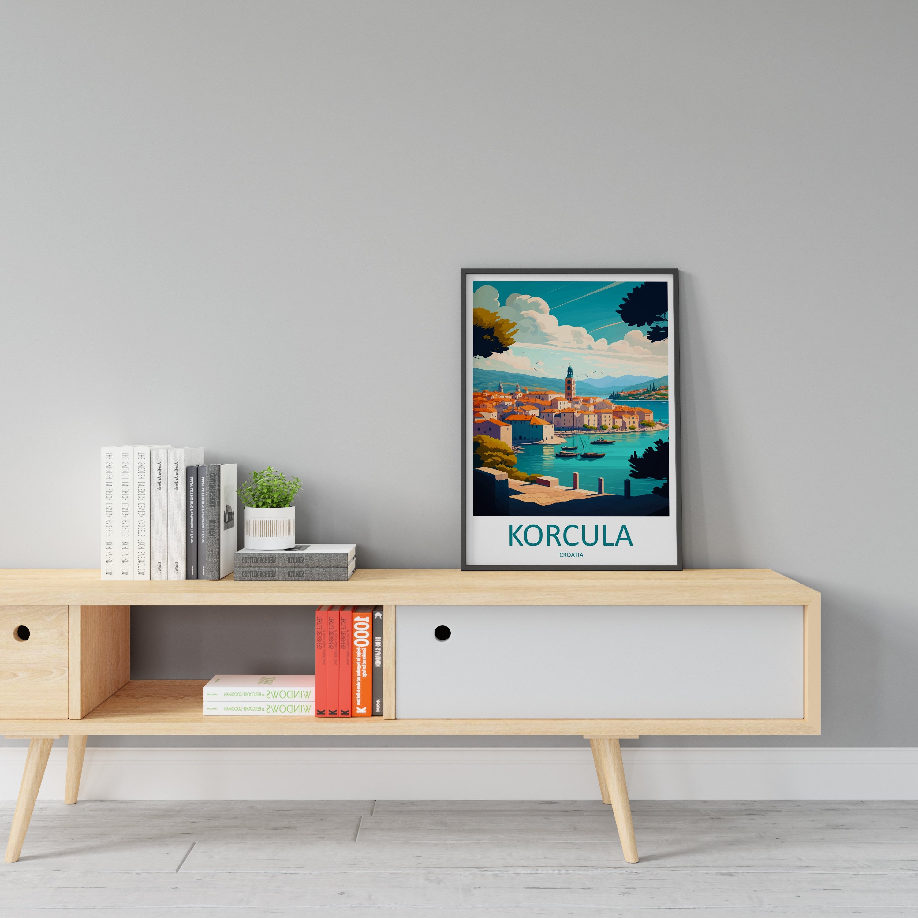 Korcula Print Korcula Home Décor Landscape Art Print Korcula Wall Art for Croatia Enthusiast Gift Wall Hanging Korcula Island Croatia Poster