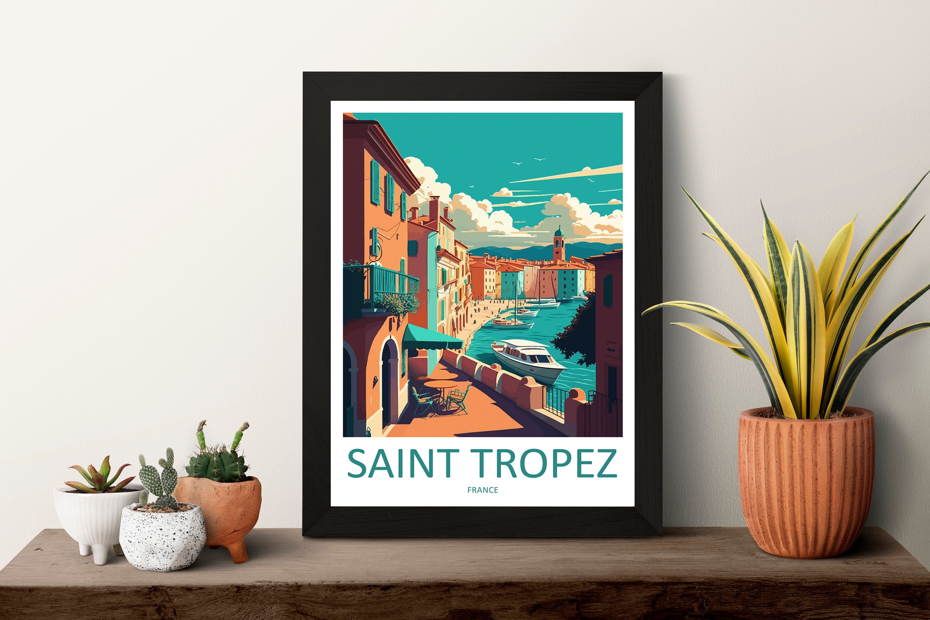 Saint-Tropez Print Saint-Tropez Home Decor Cityscape Art Print Saint-Tropez Wall Art Travel Enthusiast Gift Wall Hanging Saint-Tropez France